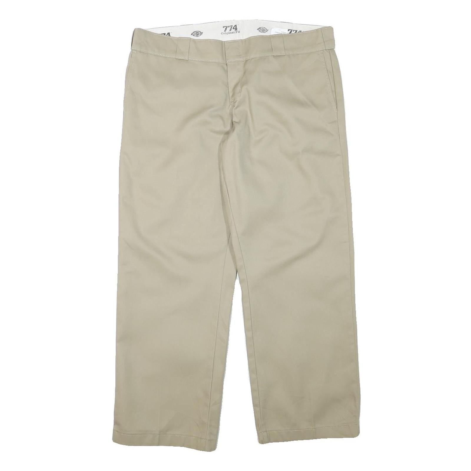 DICKIES Womens Regular Fit Beige Cotton Blend Trousers W36 L28 Casual Workwear Refurbished - N/A refurbished available on Cerqular