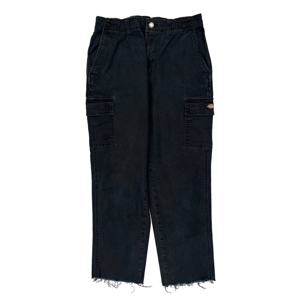 Dickies Cargo Trousers - 29W 27L Black Cotton Refurbished - Thrifted (note: this is a term often used to describe second- refurbished available on Cerqular