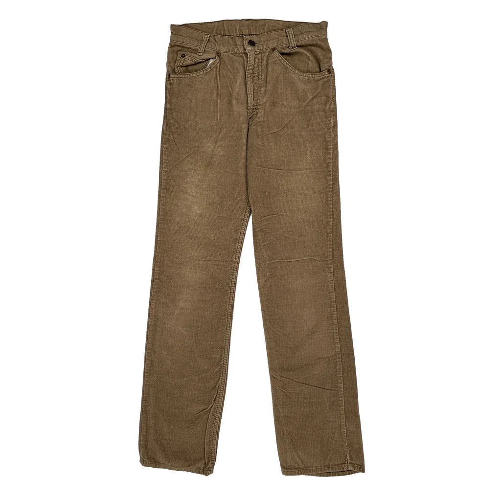 Levis Cord Trousers - 28W 30L Brown Corduroy Refurbished - Thrifted (note: this is a term often used to describe second- refurbished available on Cerqular