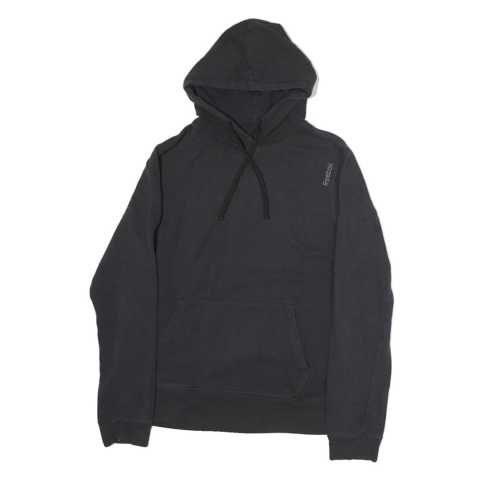 REEBOK Mens Black Hoodie Pullover M Sports Casual Cotton Sweatshirt Refurbished - N/A refurbished available on Cerqular