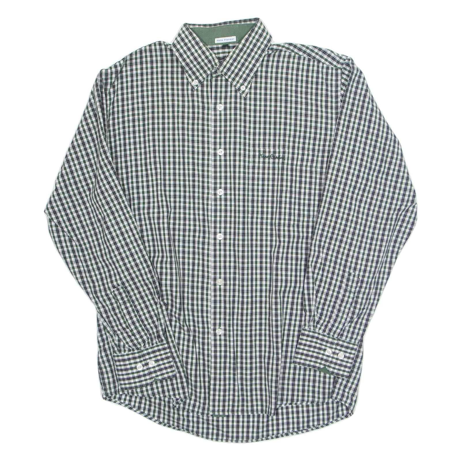 PIERRE CARDIN Mens Shirt Black Check Long Sleeve L Refurbished - N/A refurbished available on Cerqular