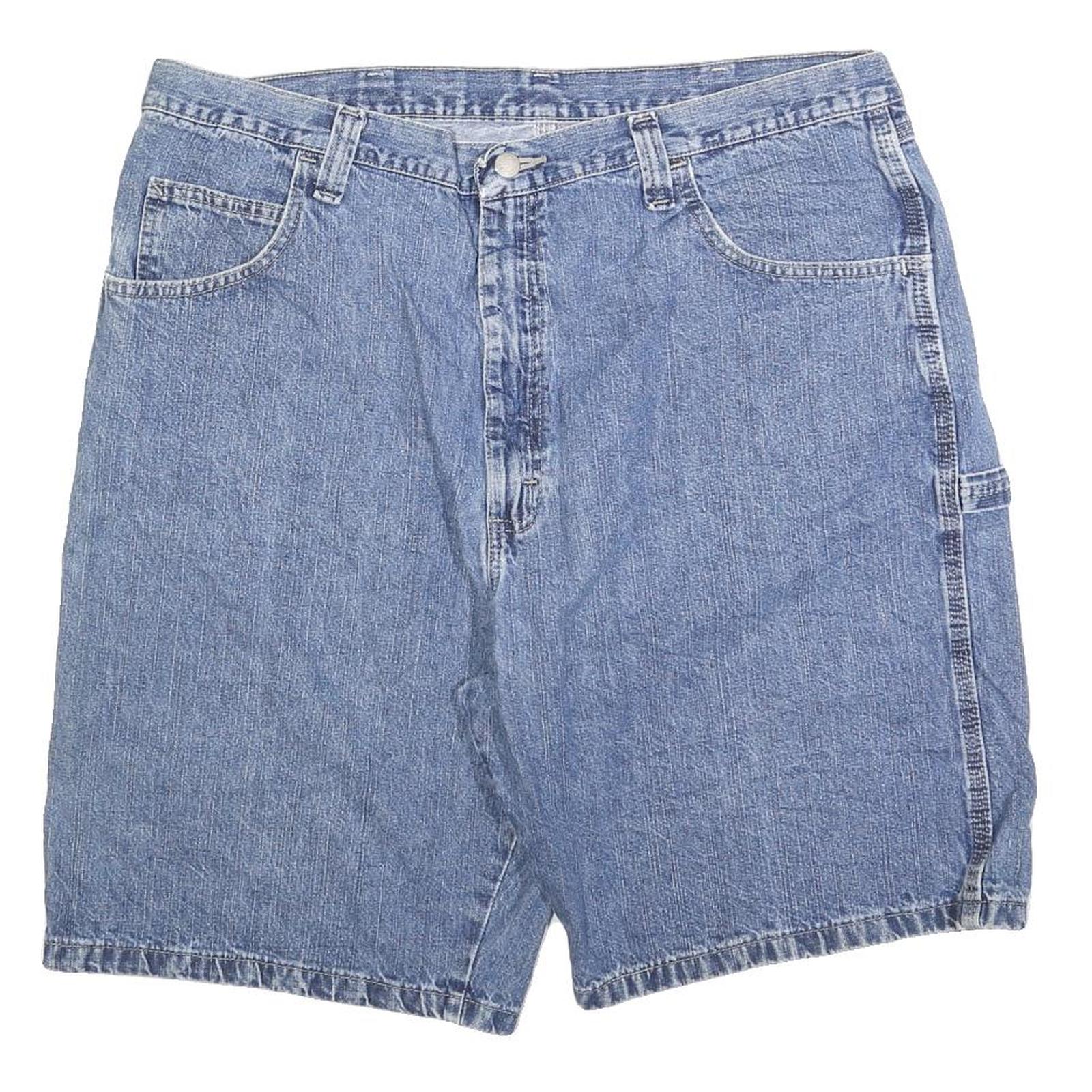 WRANGLER Mens Cotton Blend Blue Denim Casual Shorts 2XL W40 Workwear Utility Refurbished - N/A refurbished available on Cerqular