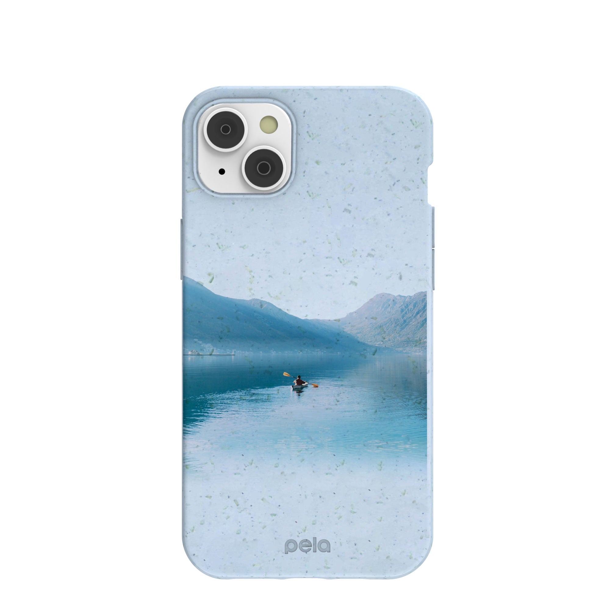 Powder Blue Serene iPhone 14 Plus Case Refurbished - Pela Case refurbished available on Cerqular