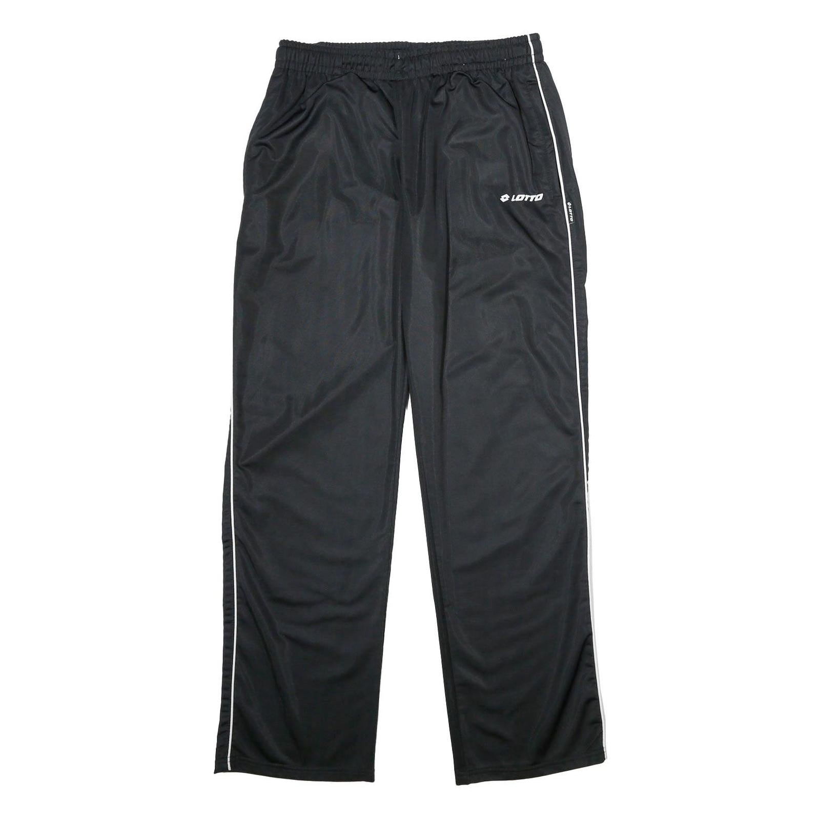 LOTTO Mens Joggers Black & White M W28 L32 Polyester Sports Casual Track Pants Refurbished - N/A refurbished available on Cerqular