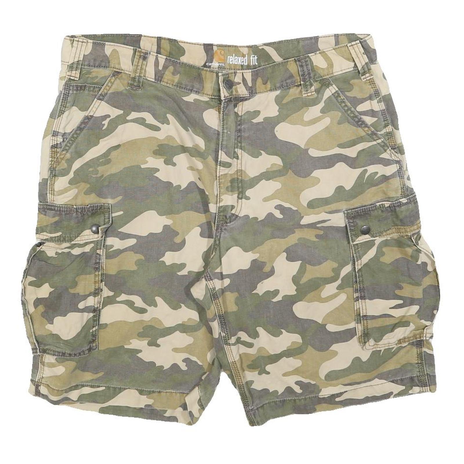 Buy CARHARTT Mens Cargo Shorts Green & Beige XL W40 Camouflage Relaxed Fit Refurbished - $41.59 CARHARTT Mens Cargo Shorts Green & Beige XL W40 Camouflage Relaxed Fit Refurbished - N/A refurbished available on Cerqular