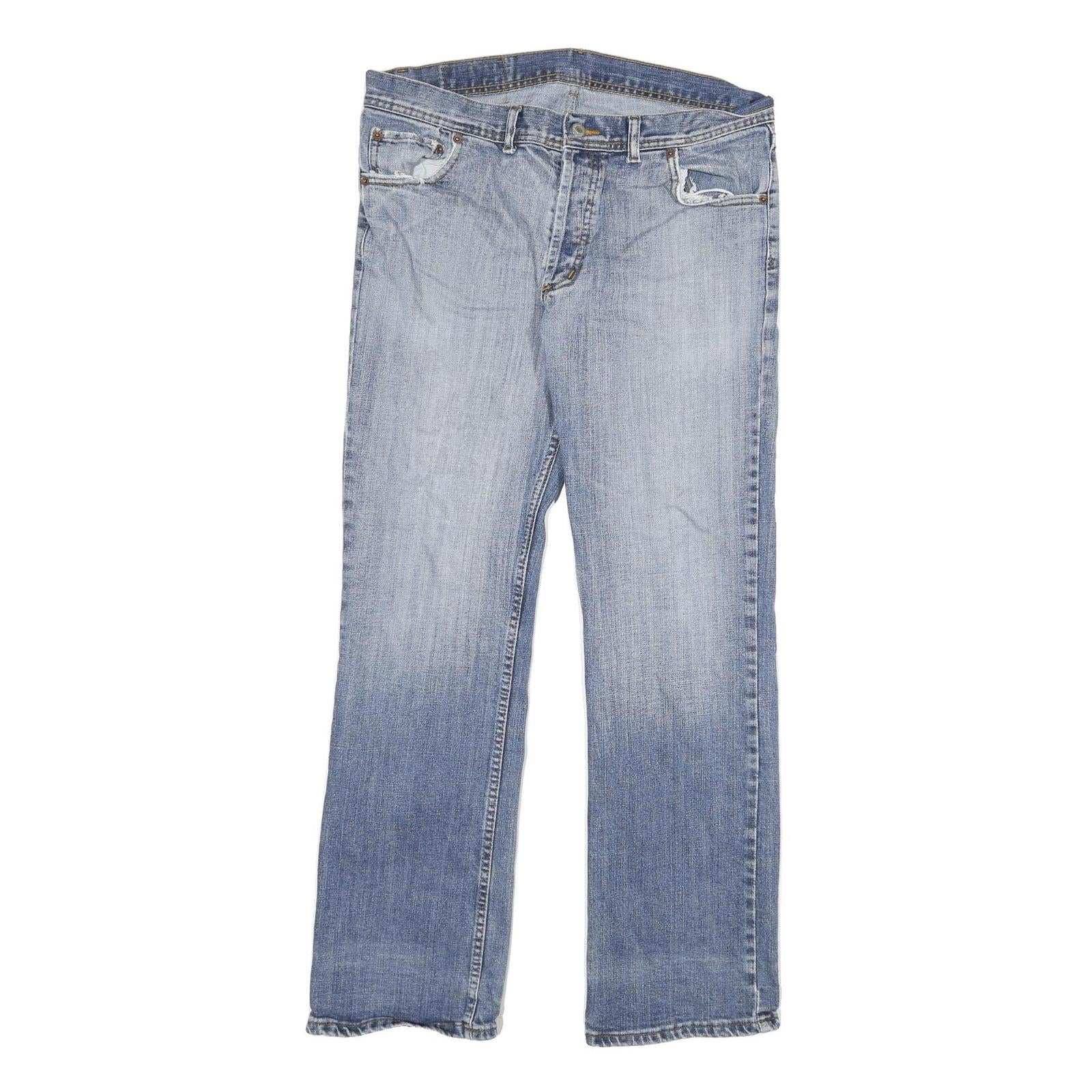 LEVI'S 501 Mens Jeans Blue Regular Straight Denim Medium W34 L30 Classic Button Refurbished - N/A refurbished available on Cerqular