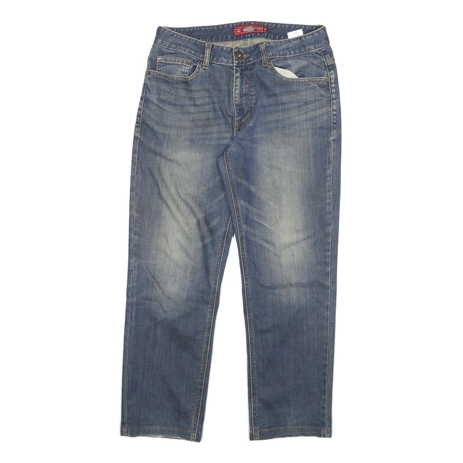 DICKIES Mens Jeans Blue Regular Straight Denim Medium W30 L27 Classic Zip Cotton Refurbished - N/A refurbished available on Cerqular