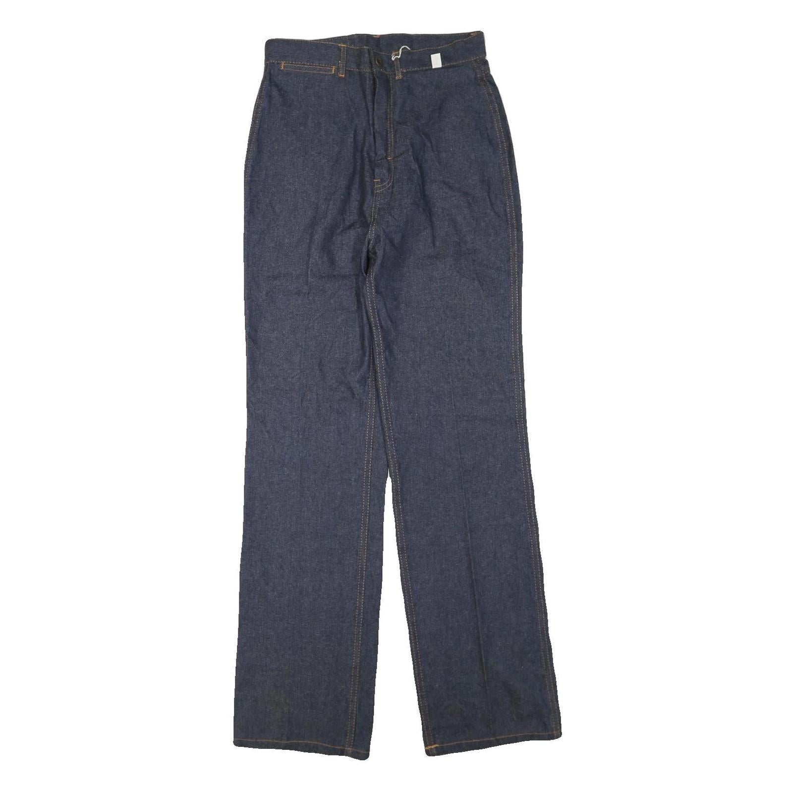 Womens Regular Fit Blue Denim Jeans Cotton Blend Zip W28 L32 Plain Straight Refurbished - N/A refurbished available on Cerqular