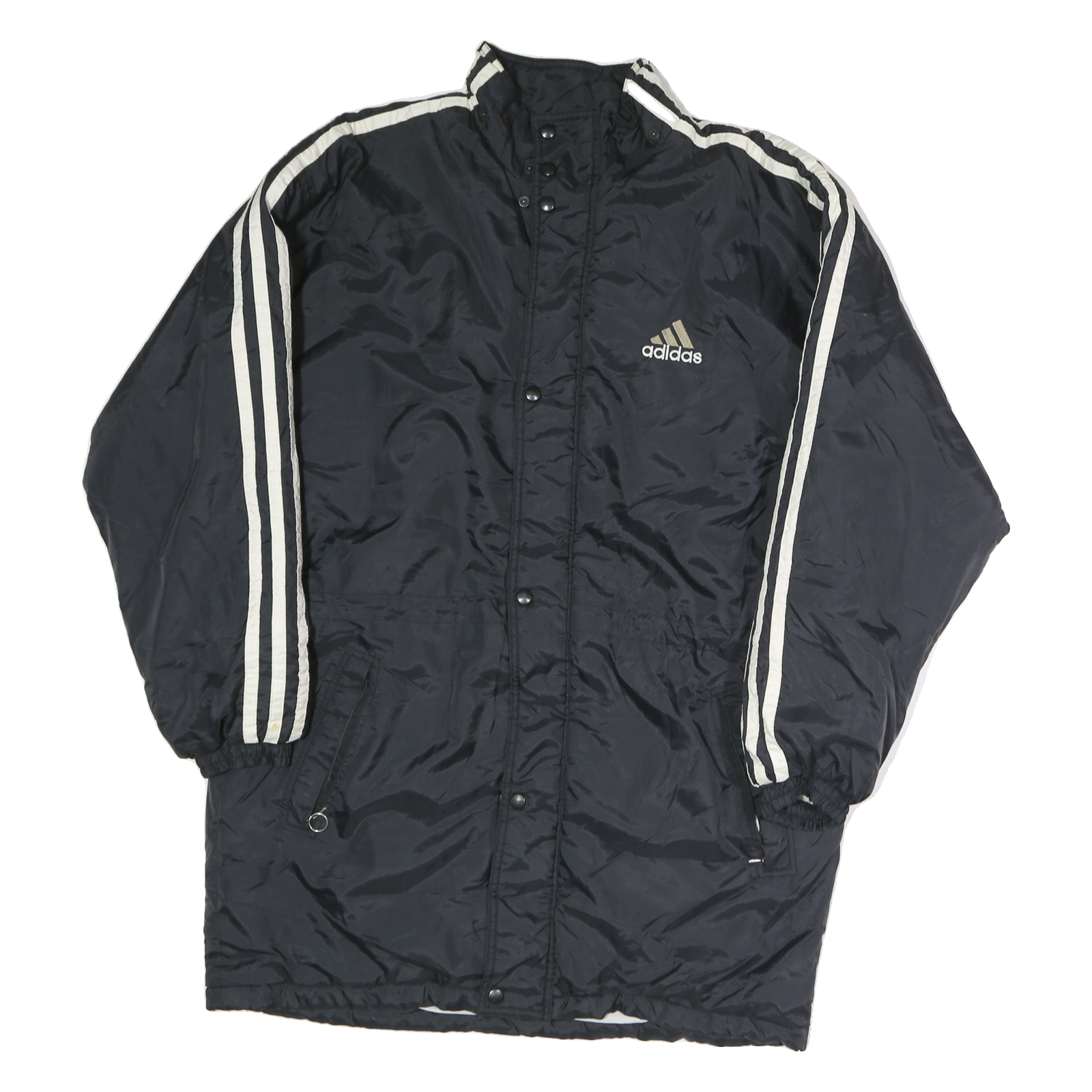 ADIDAS Mens Black & White Athletic Zip Jacket M Polyester Sportswear Track Refurbished - N/A refurbished available on Cerqular