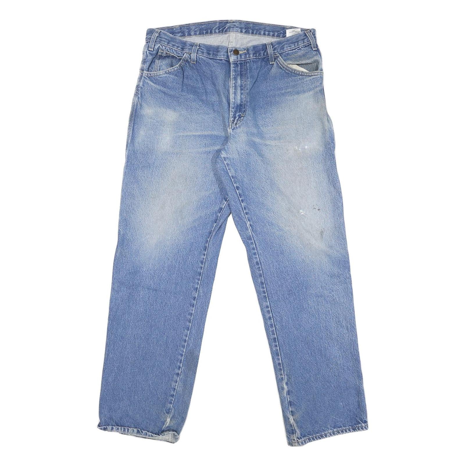 DICKIES Mens Regular Fit Light Blue Denim Jeans W34 L31 Workwear Style Zip Refurbished - N/A refurbished available on Cerqular