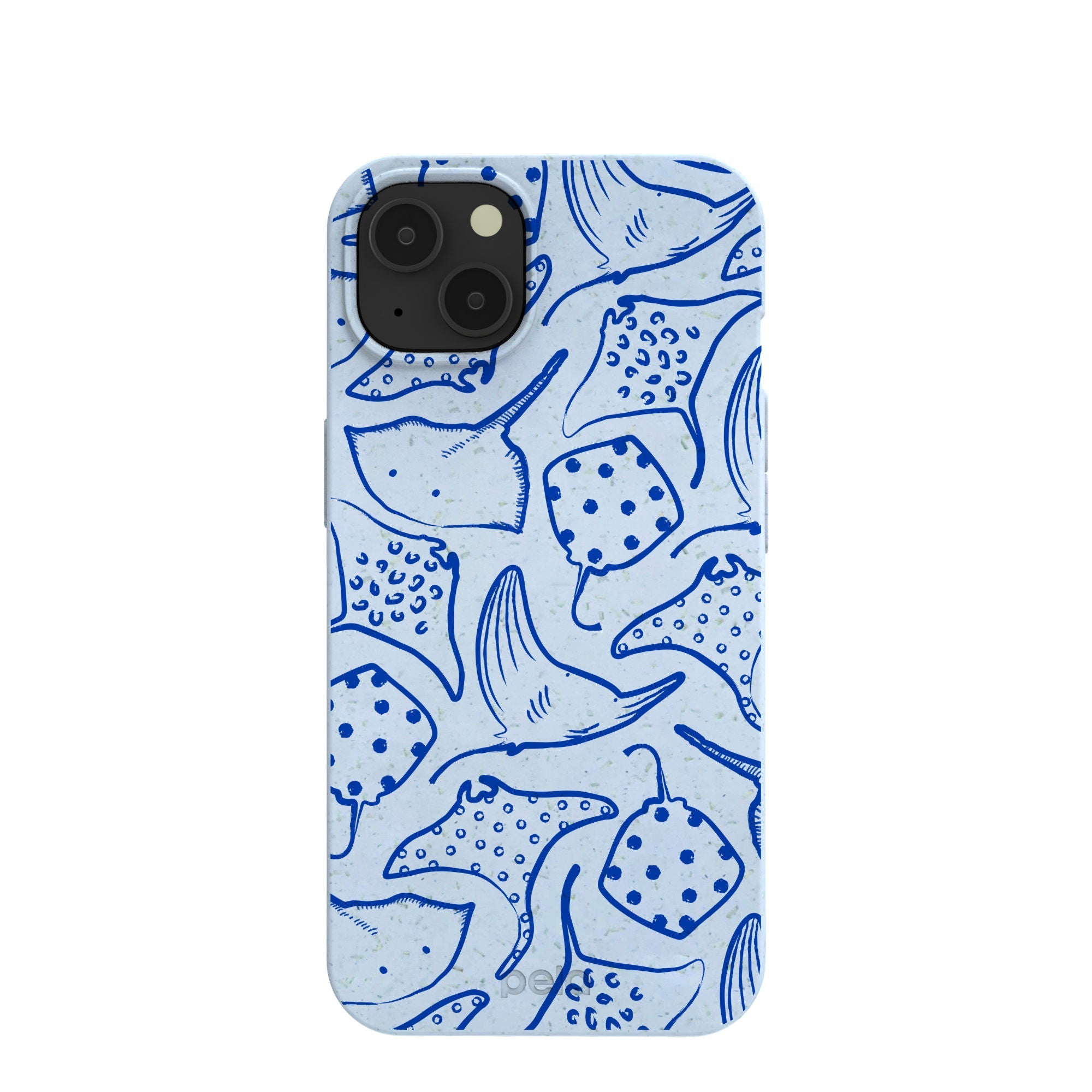 Powder Blue Stingray Fever iPhone 13 Case Refurbished - Pela Case refurbished available on Cerqular