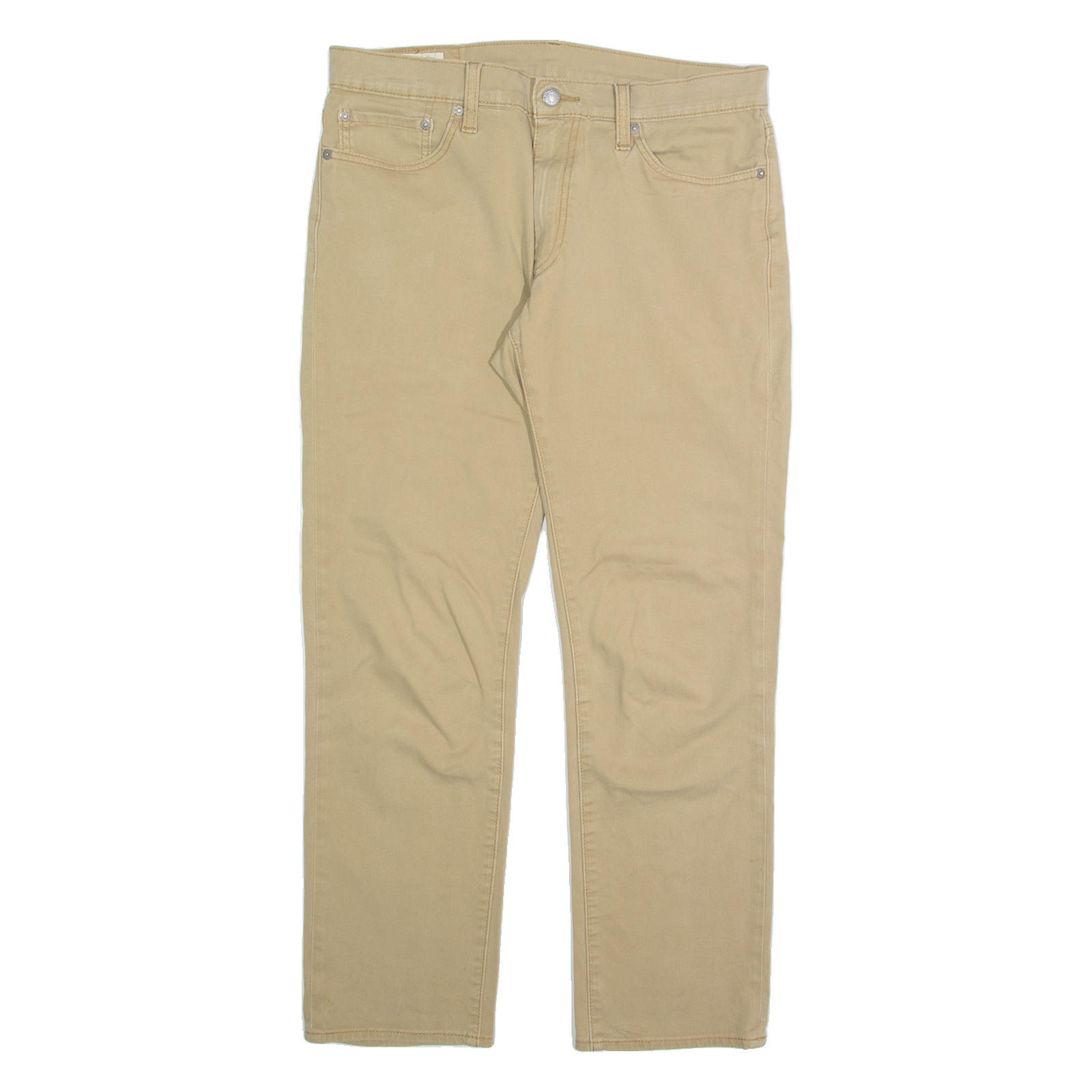 LEVI'S Mens Trousers Beige Regular Straight W32 L30 Refurbished - N/A refurbished available on Cerqular