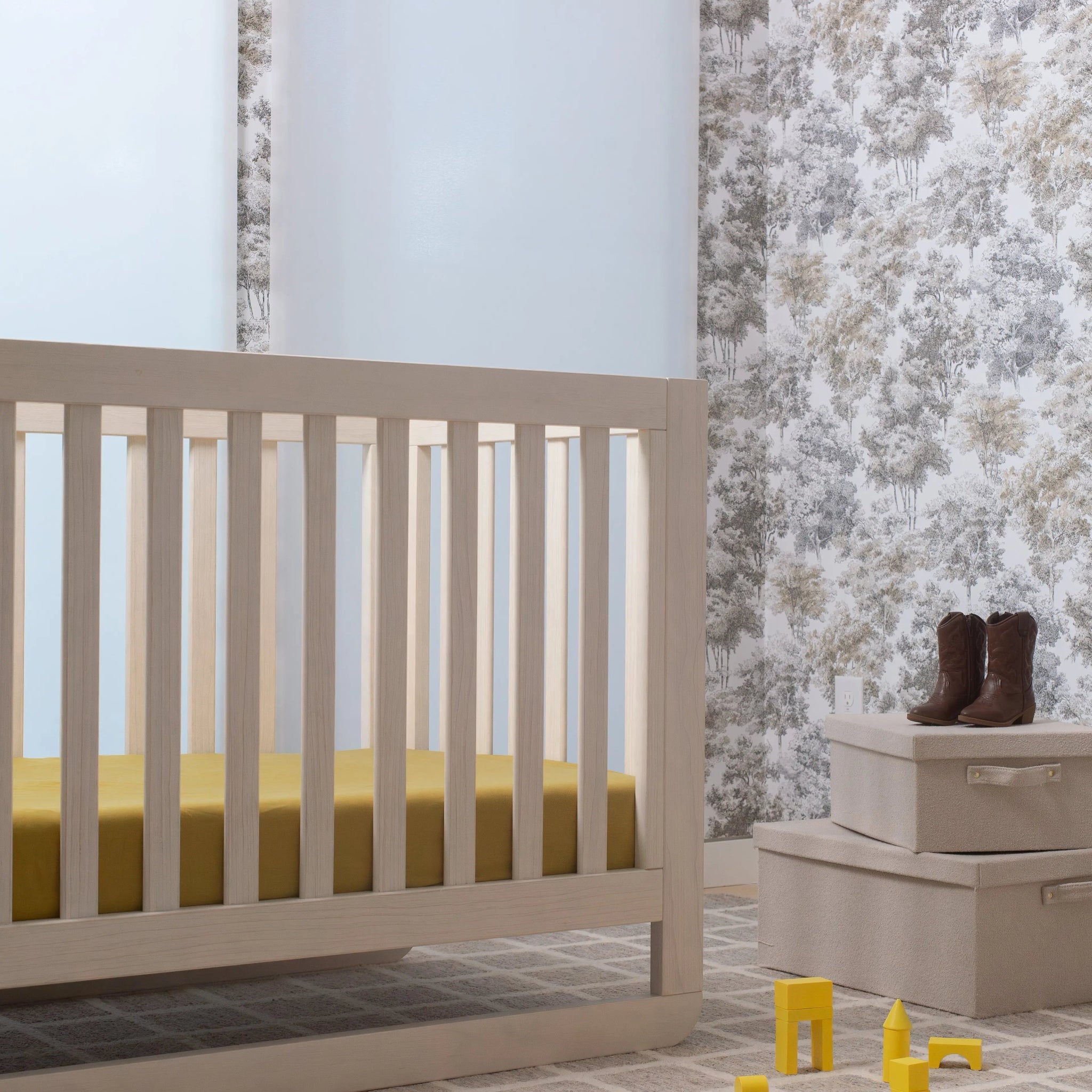Linen+ Bamboo Crib & Toddler Fitted Sheet | Size: Crib | Color: Honey Refurbished - Ettitude refurbished available on Cerqular