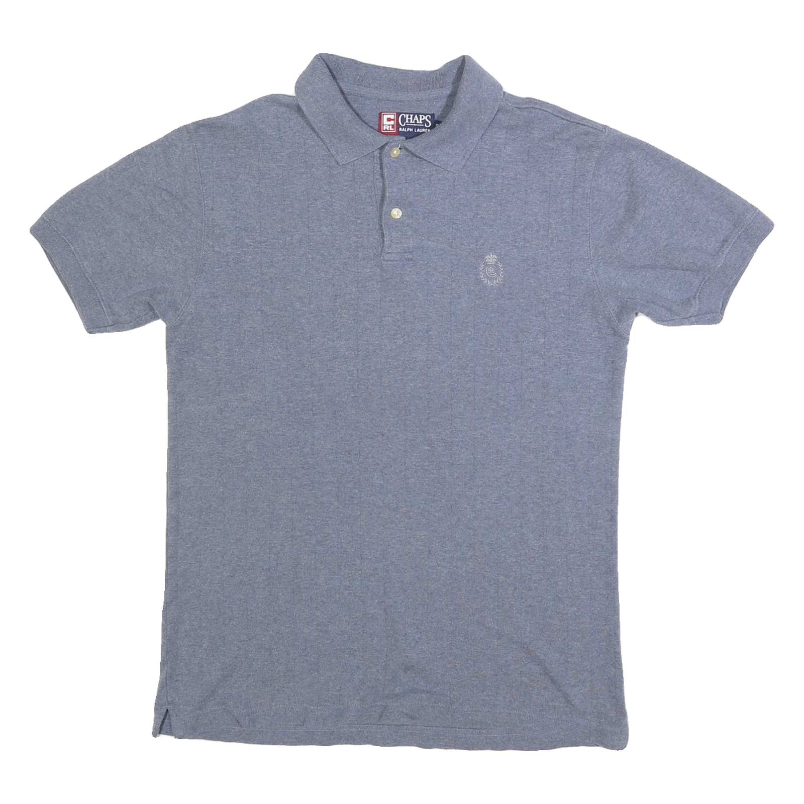 CHAPS RALPH LAUREN Mens Blue Short Sleeve Plain Polo Shirt S Cotton Blend Refurbished - N/A refurbished available on Cerqular