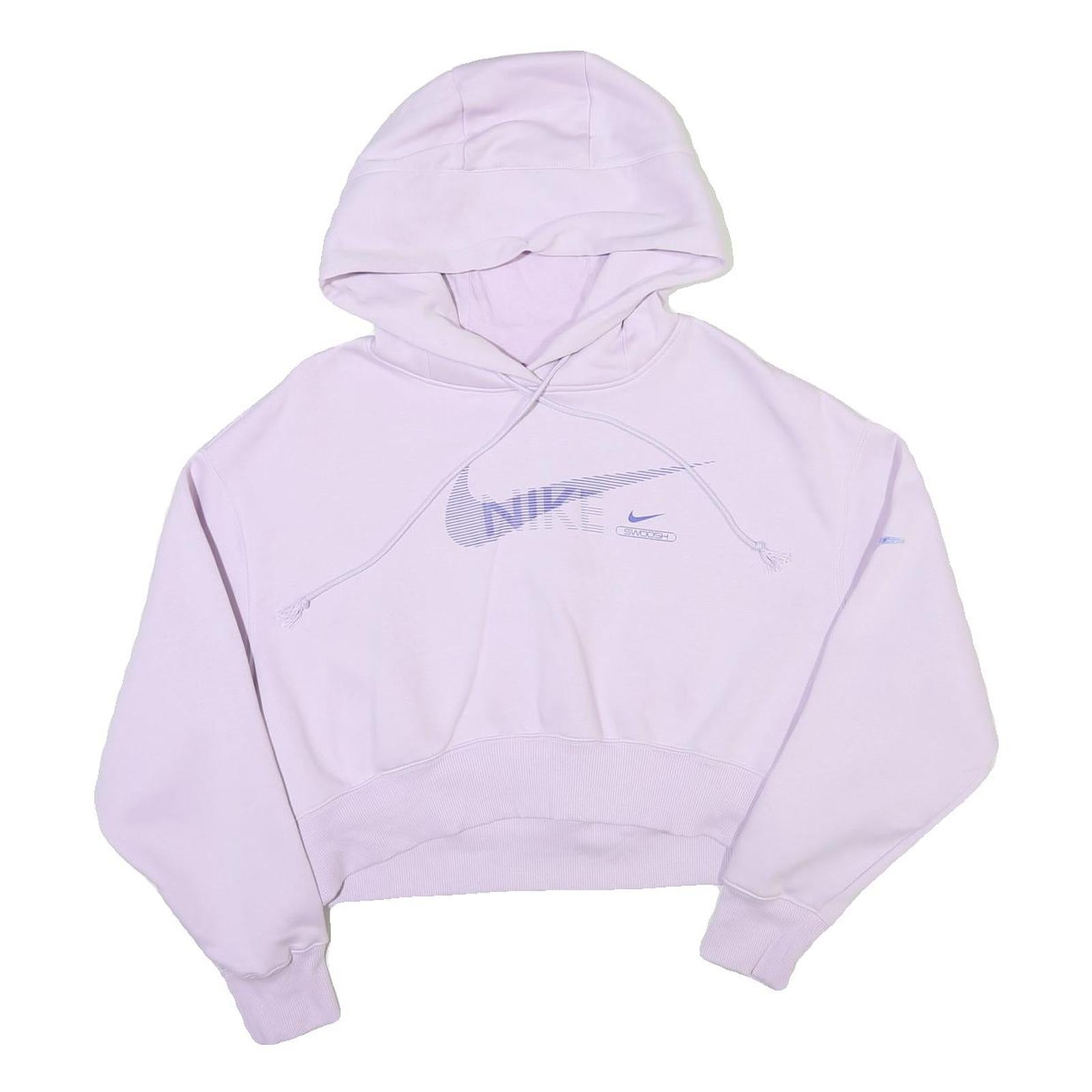 Buy NIKE Womens Light Purple Hoodie M Cropped Cotton Blend Swoosh Sweatshirt Refurbished - $41.59 NIKE Womens Light Purple Hoodie M Cropped Cotton Blend Swoosh Sweatshirt Refurbished - N/A refurbished available on Cerqular