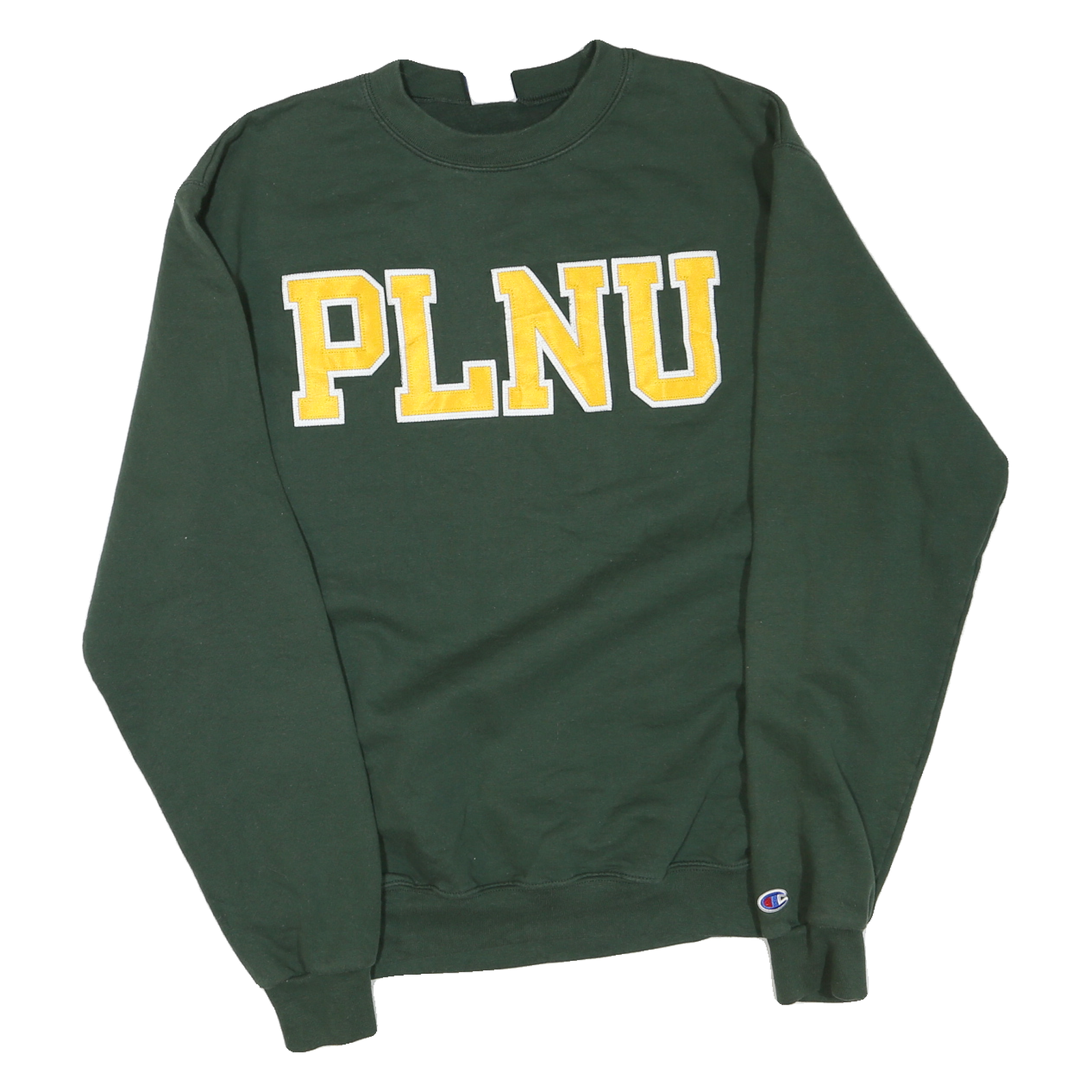 CHAMPION Mens Green PLNU Crew Neck M Cotton Blend Sweatshirt Refurbished - N/A refurbished available on Cerqular