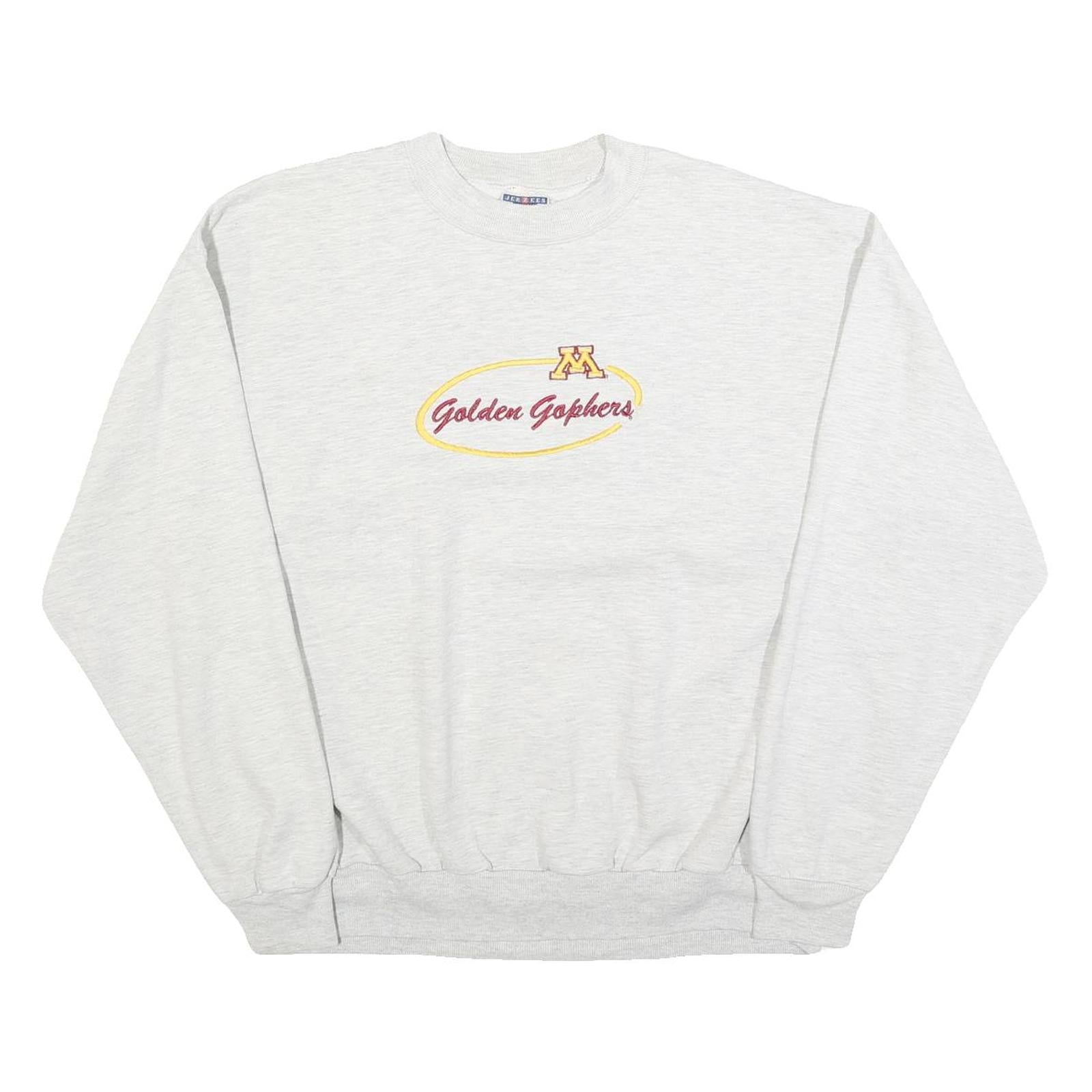 JERZEES Mens White Golden Gophers Crew Neck XL Cotton Blend Sweatshirt Refurbished - N/A refurbished available on Cerqular