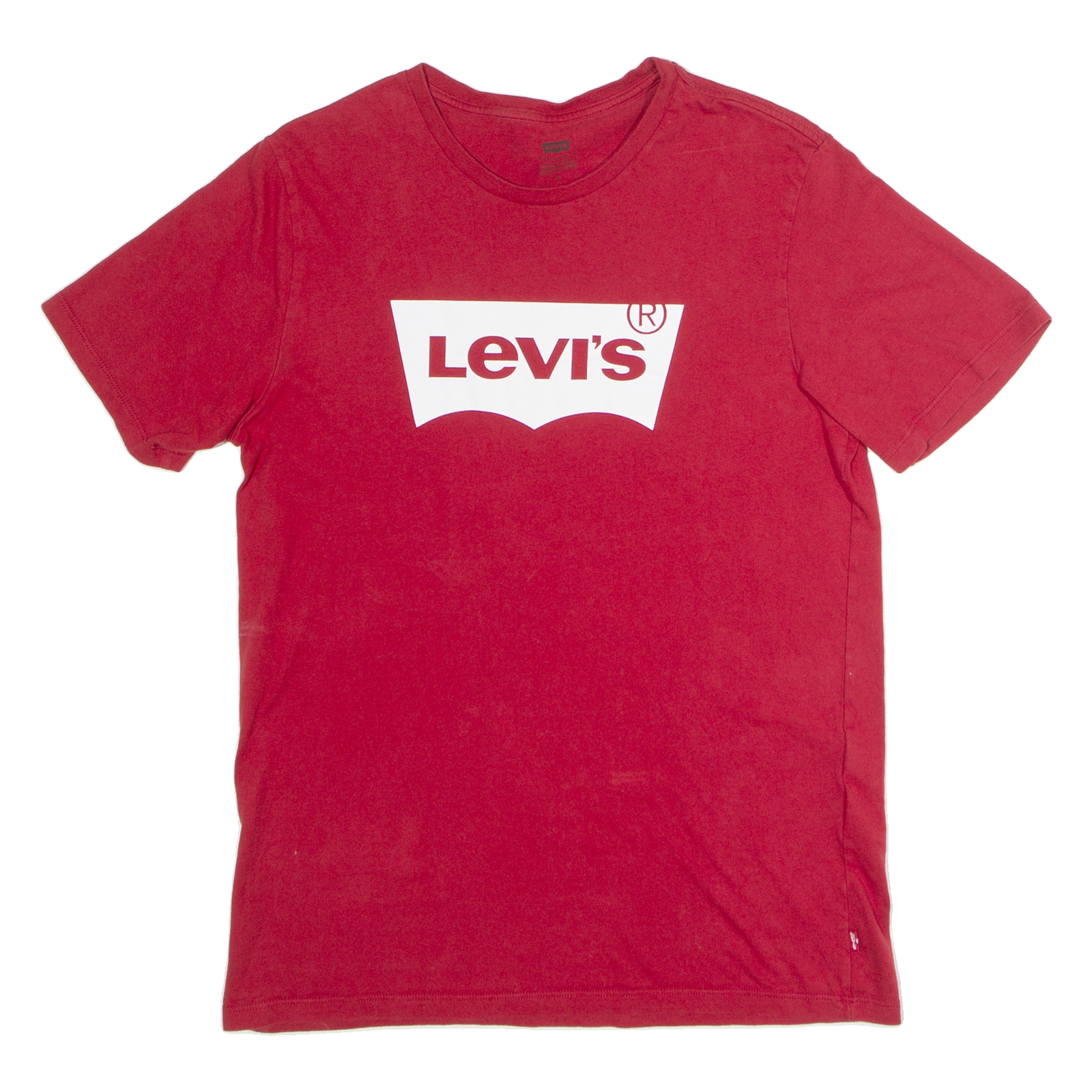 LEVI'S Mens T-Shirt Red Crew Neck M Refurbished - N/A refurbished available on Cerqular