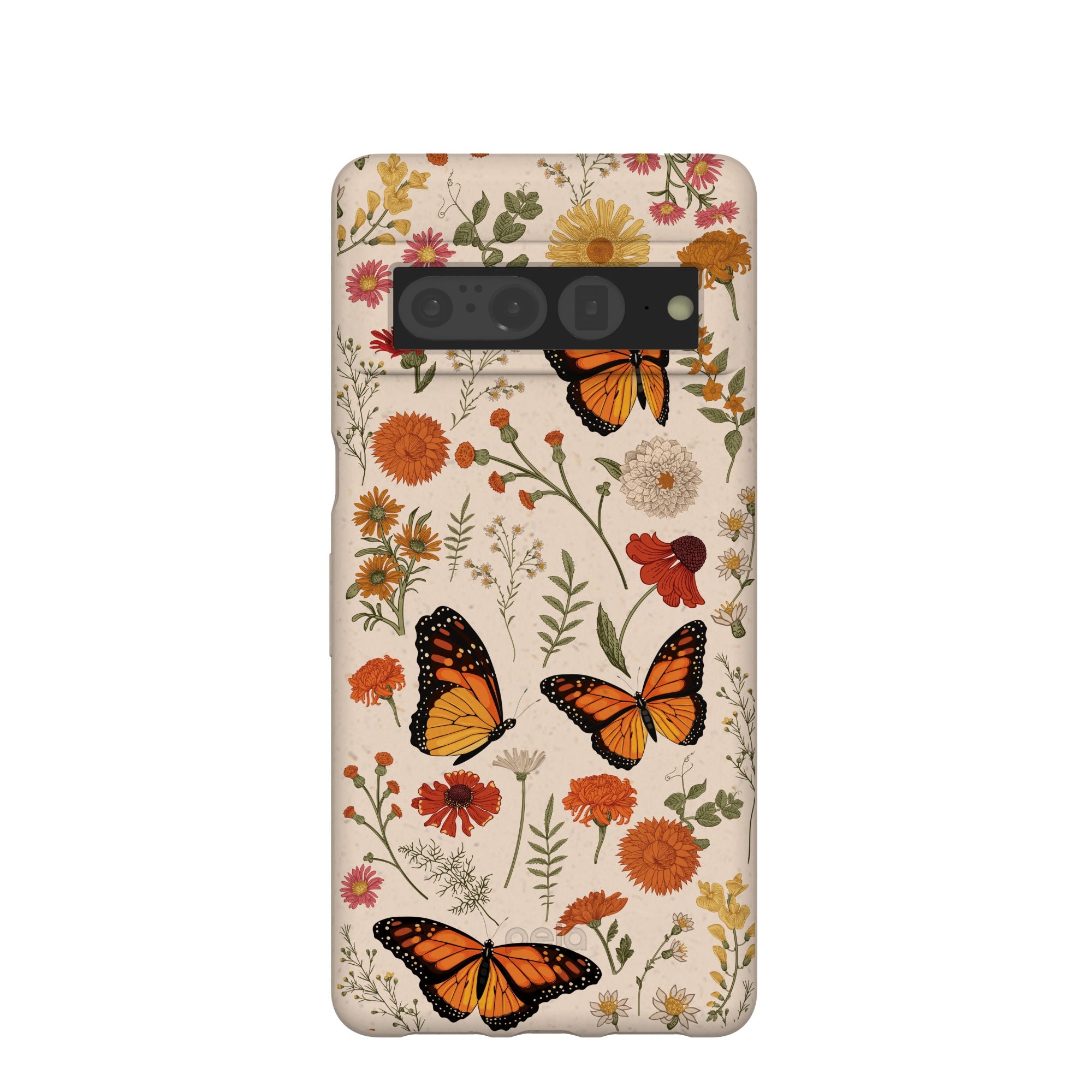 Seashell Monarch Butterfly Google Pixel 7 Pro Case Refurbished - Pela Case refurbished available on Cerqular