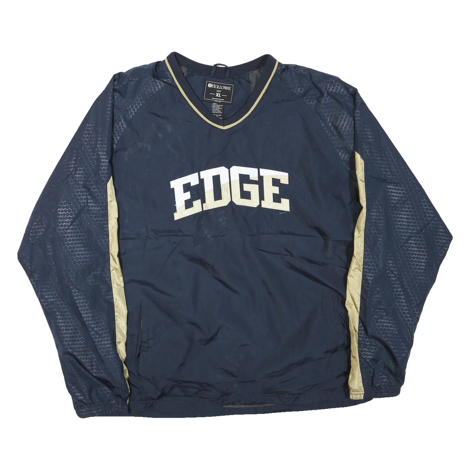 HOLLOWAY Mens Navy Blue & Gold EDGE Jacket XL Polyester Plain Lightweight Sports Refurbished - N/A refurbished available on Cerqular