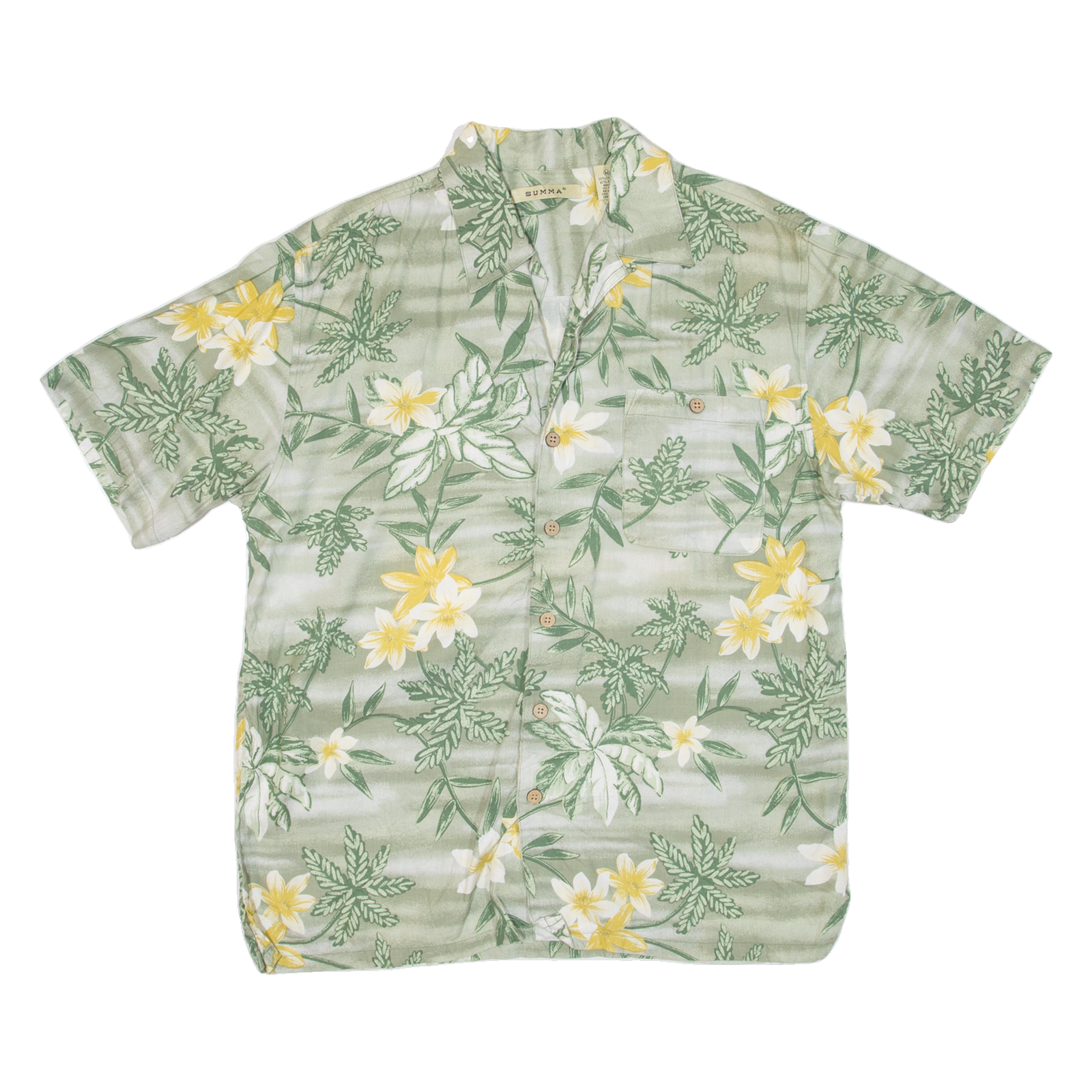 Buy SUMMA Mens Hawaiian Shirt Green Floral M Refurbished - $18.19 SUMMA Mens Hawaiian Shirt Green Floral M Refurbished - N/A refurbished available on Cerqular