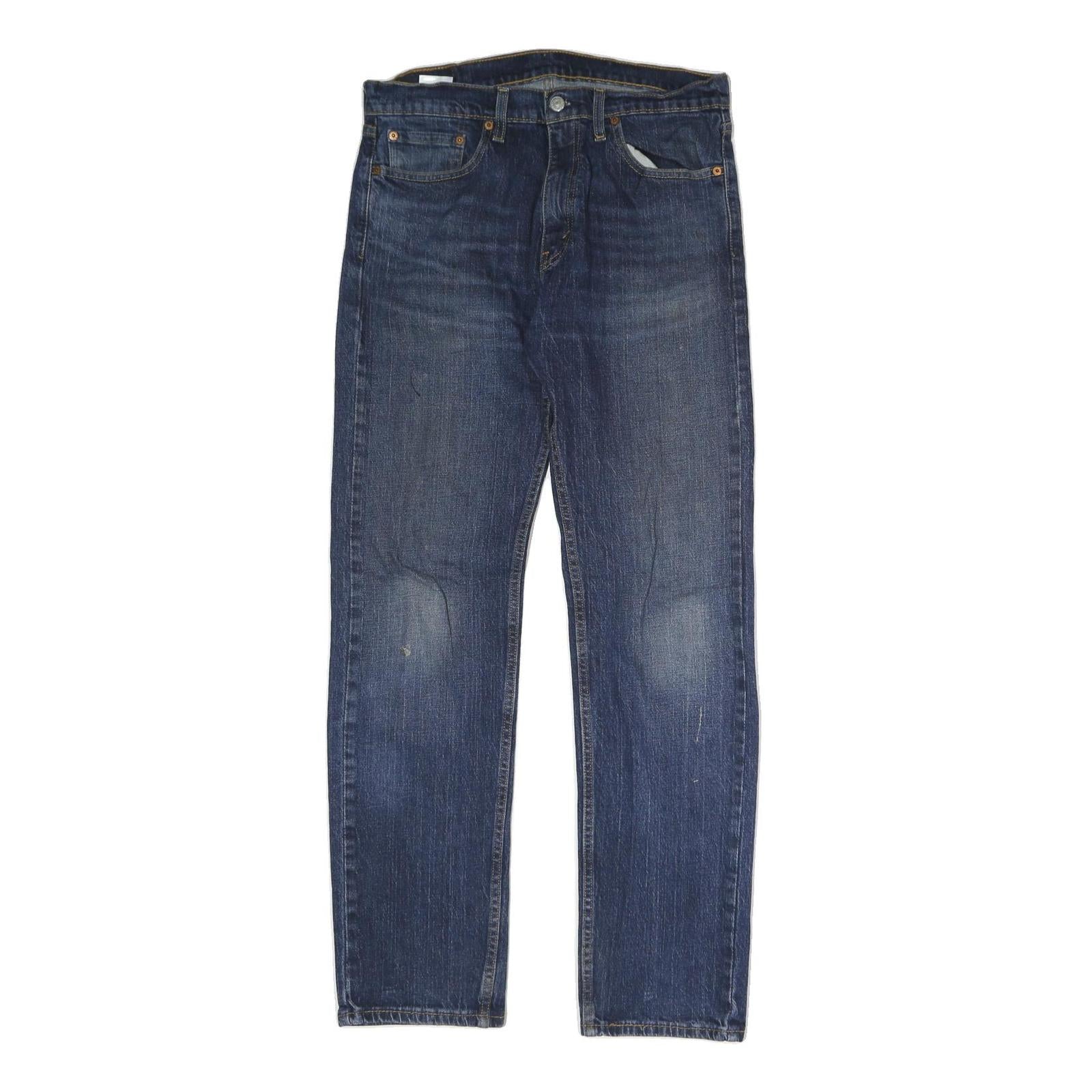 LEVI'S 505 Mens Jeans Blue Regular Straight Denim Medium W32 L32 Classic Cotton Refurbished - N/A refurbished available on Cerqular