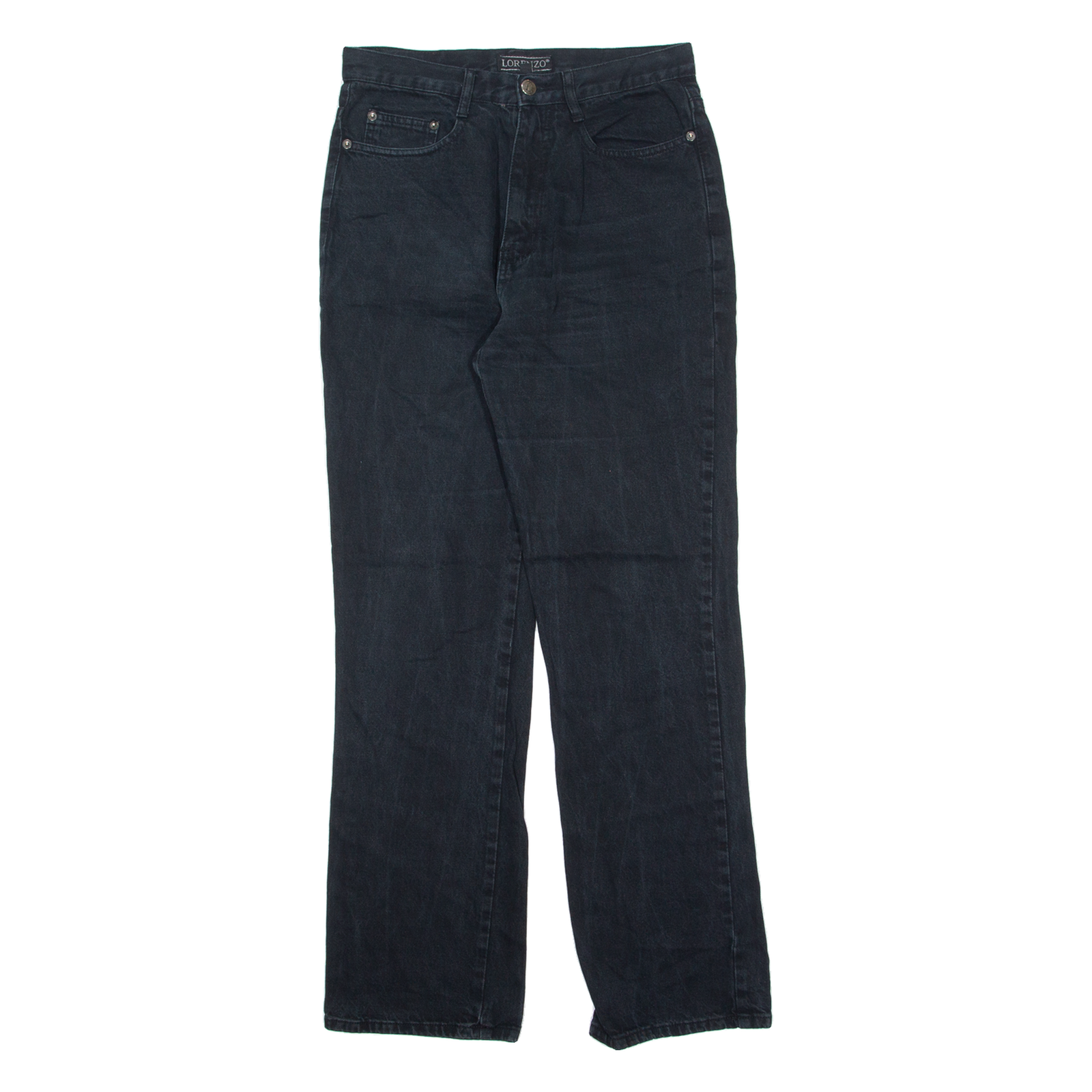 LORENZO Womens Jeans Black Regular Straight 90s W28 L30 Refurbished - N/A refurbished available on Cerqular