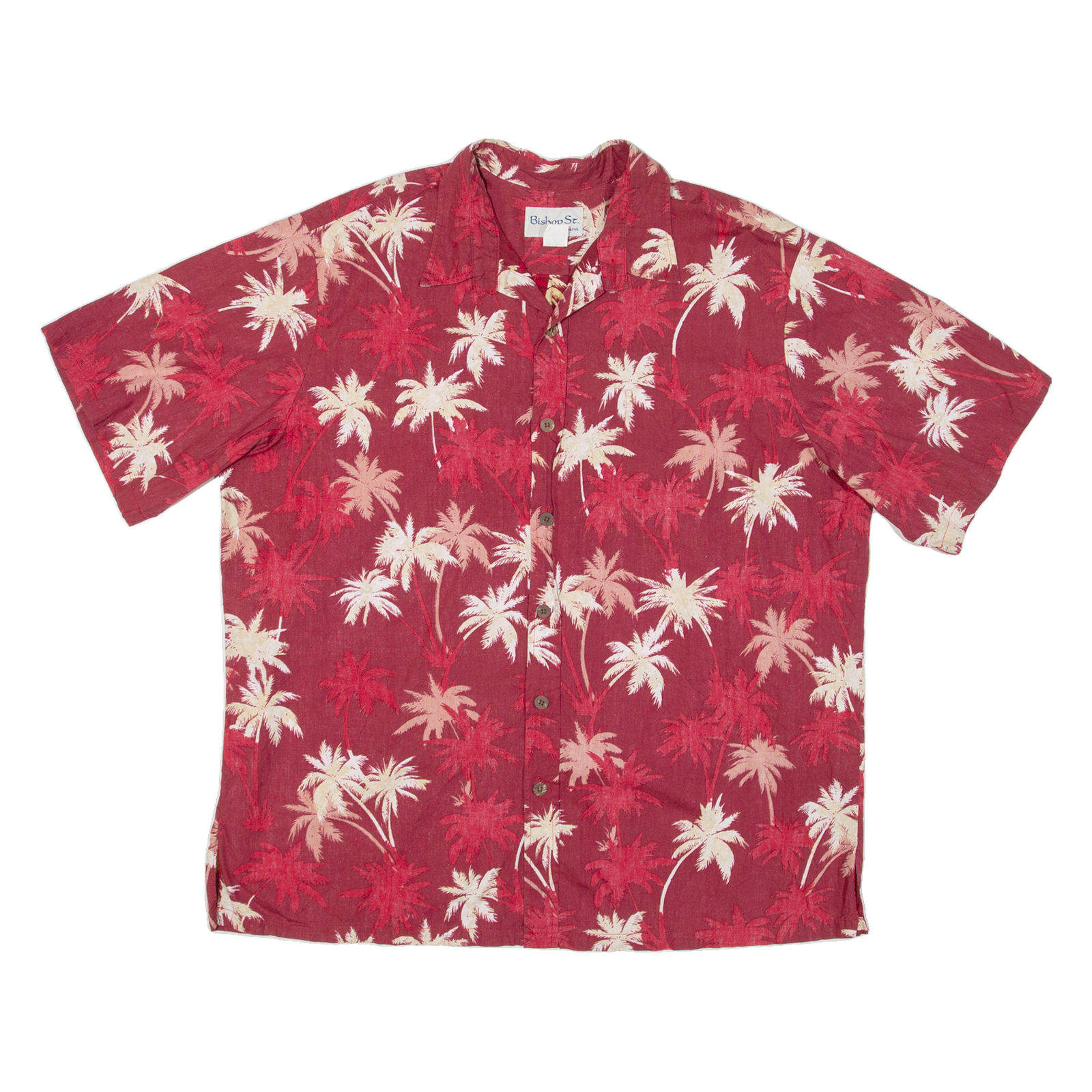 BISHOP ST Mens Hawaiian Shirt Pink Floral 2XL Refurbished - N/A refurbished available on Cerqular