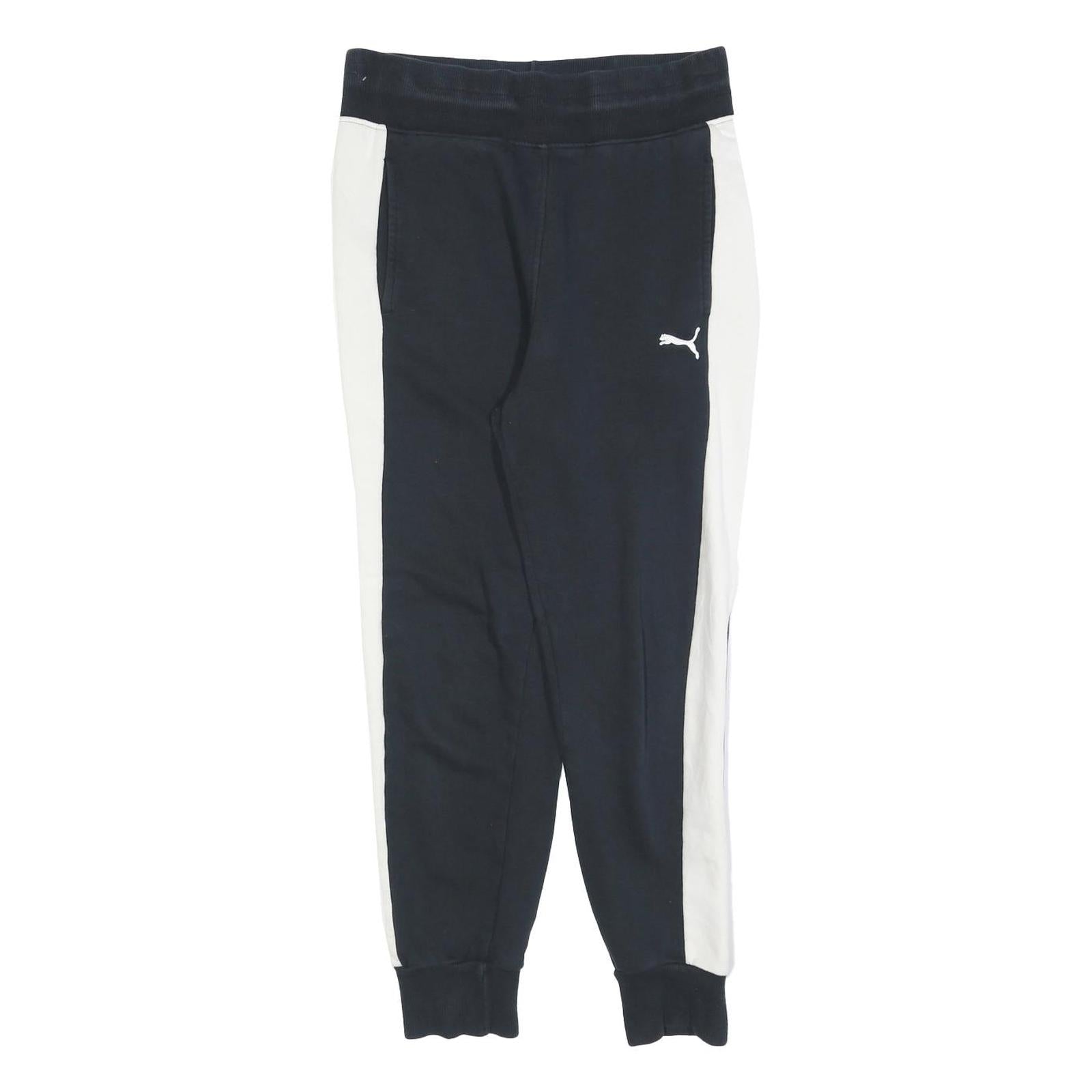 PUMA Womens Joggers Black & White Slim Tapered S W28 L25 Cotton Blend Casual Refurbished - N/A refurbished available on Cerqular