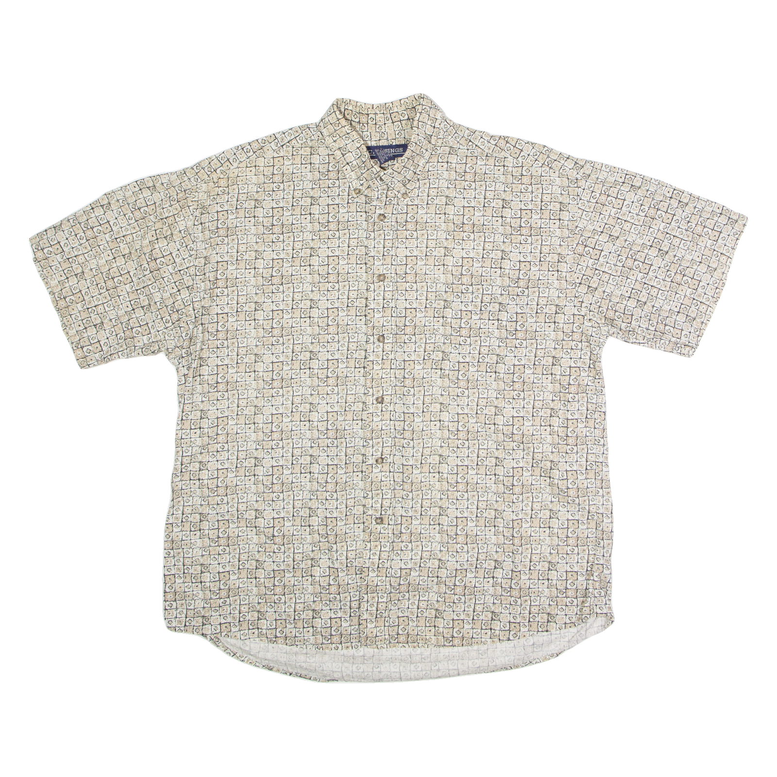 CROSSINGS Mens Shirt Beige 90s XL Refurbished - N/A refurbished available on Cerqular