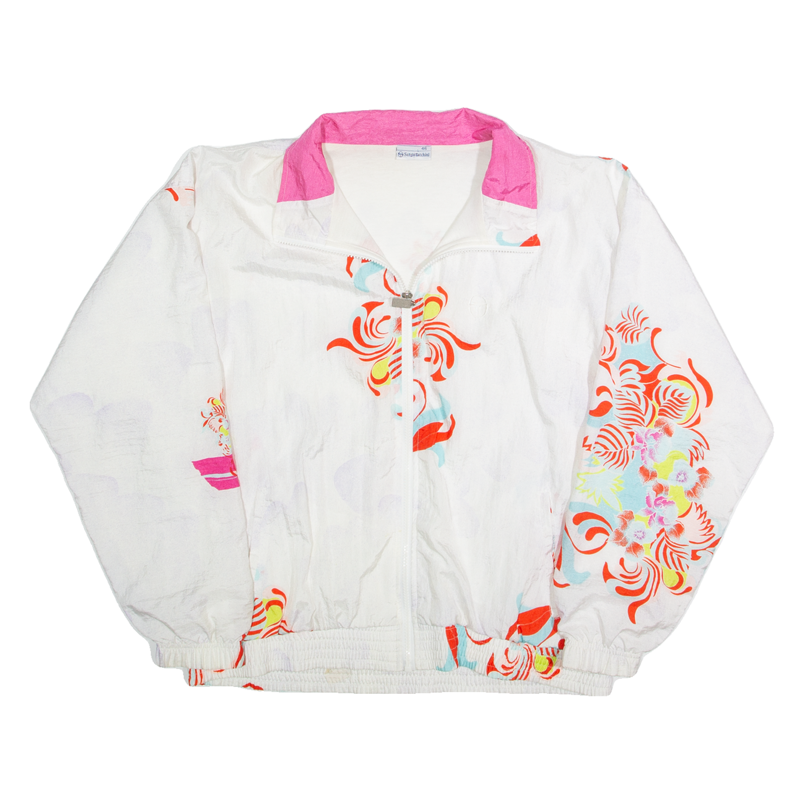 SERGIO TACCHINI Womens Shell Jacket White Floral L Refurbished - N/A refurbished available on Cerqular