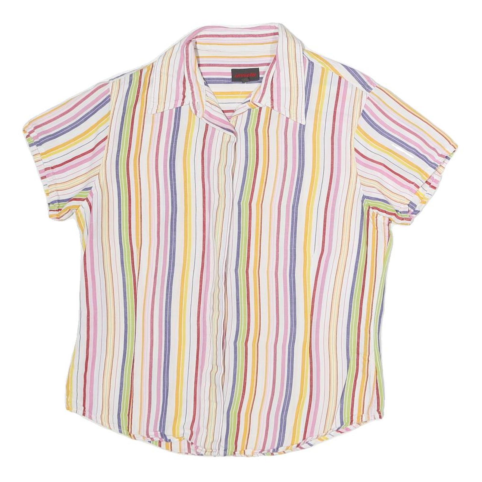 Buy INVISTA Womens White & Pink Striped Shirt L Cotton Blend Short Sleeve Button Refurbished - $19.49 INVISTA Womens White & Pink Striped Shirt L Cotton Blend Short Sleeve Button Refurbished - N/A refurbished available on Cerqular