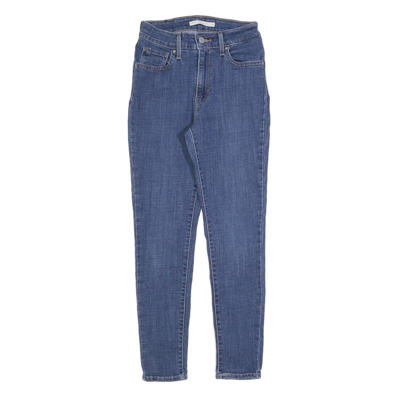 LEVI'S 721 Womens Slim Skinny Denim Medium W26 L26 Zip Cotton Blend Jeans Refurbished - N/A refurbished available on Cerqular