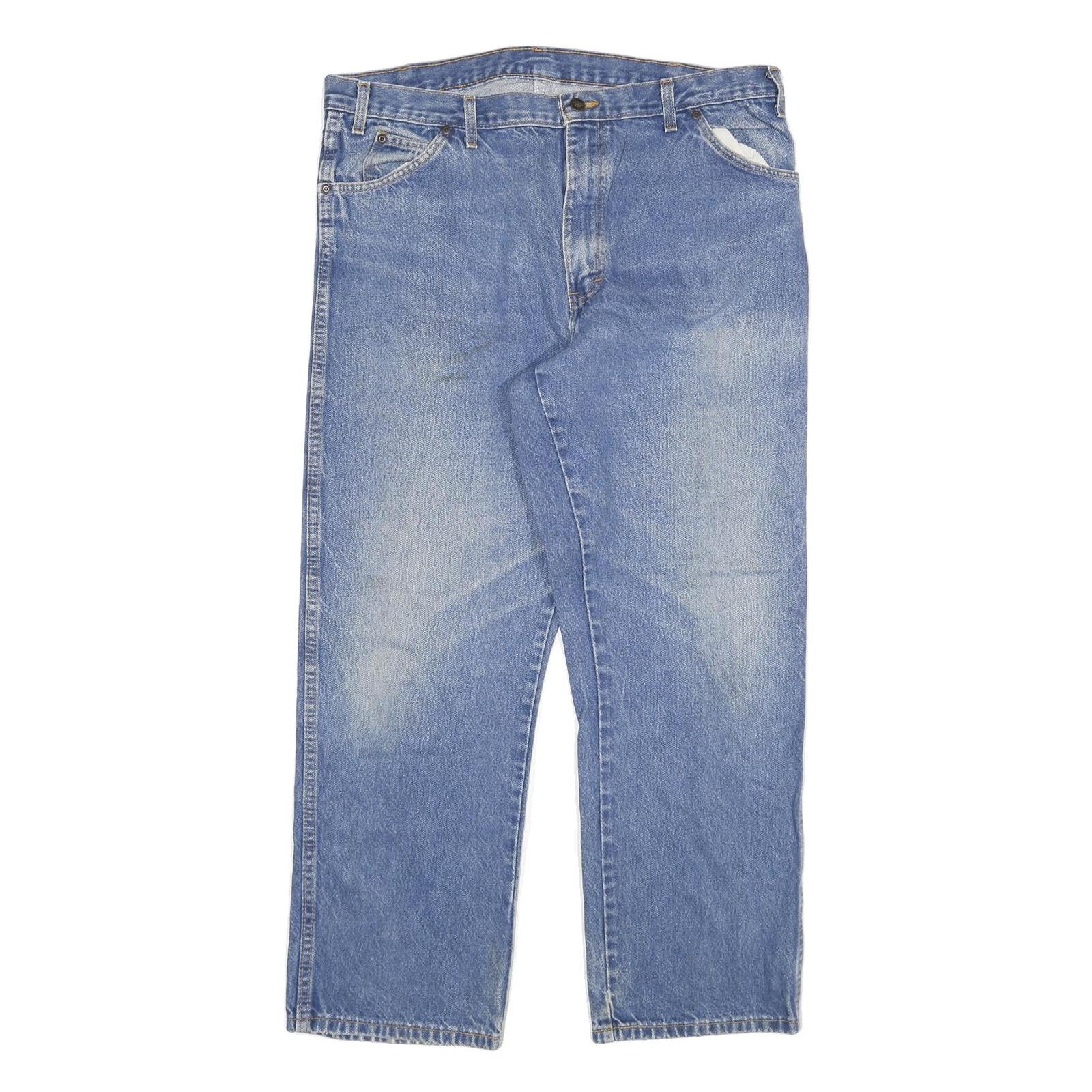 DICKIES Mens Regular Fit Straight Blue Denim Jeans W40 L30 Classic Zip Cotton Refurbished - N/A refurbished available on Cerqular