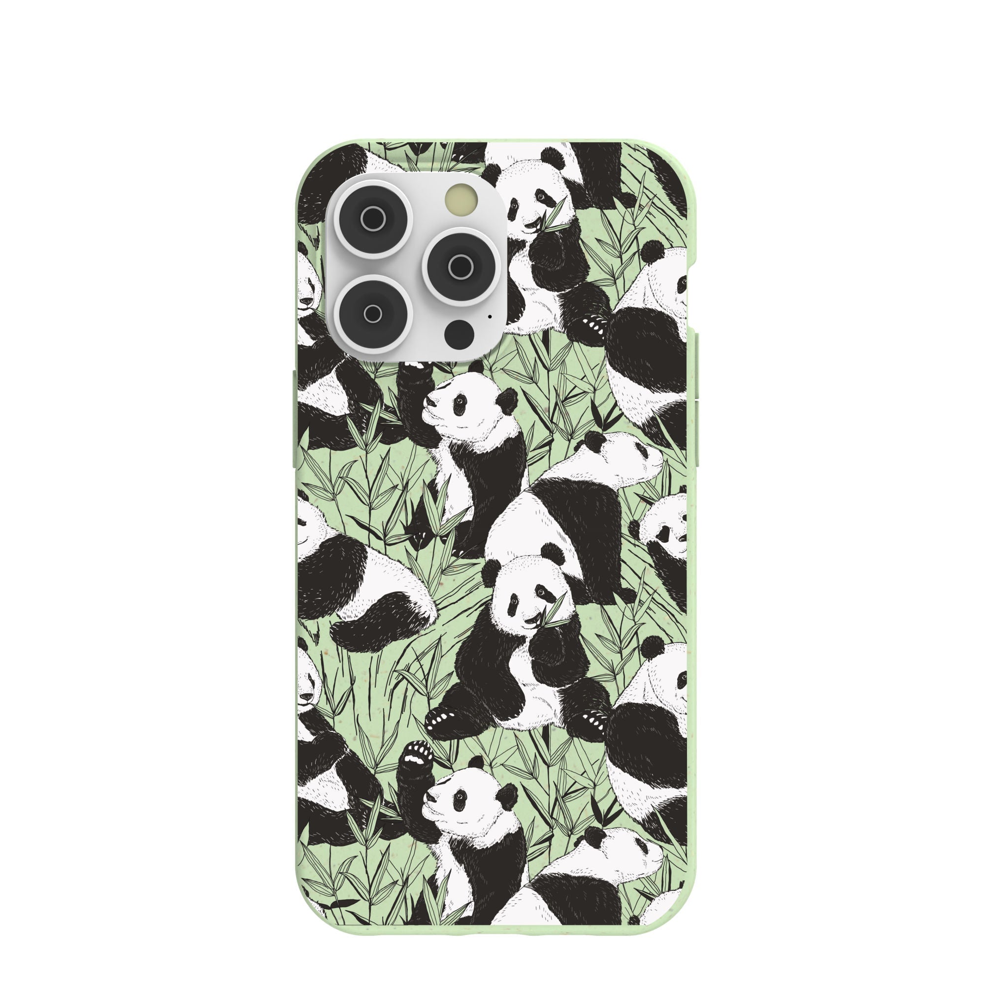Sage Green Pandamonium iPhone 14 Pro Max Case Refurbished - Pela Case refurbished available on Cerqular