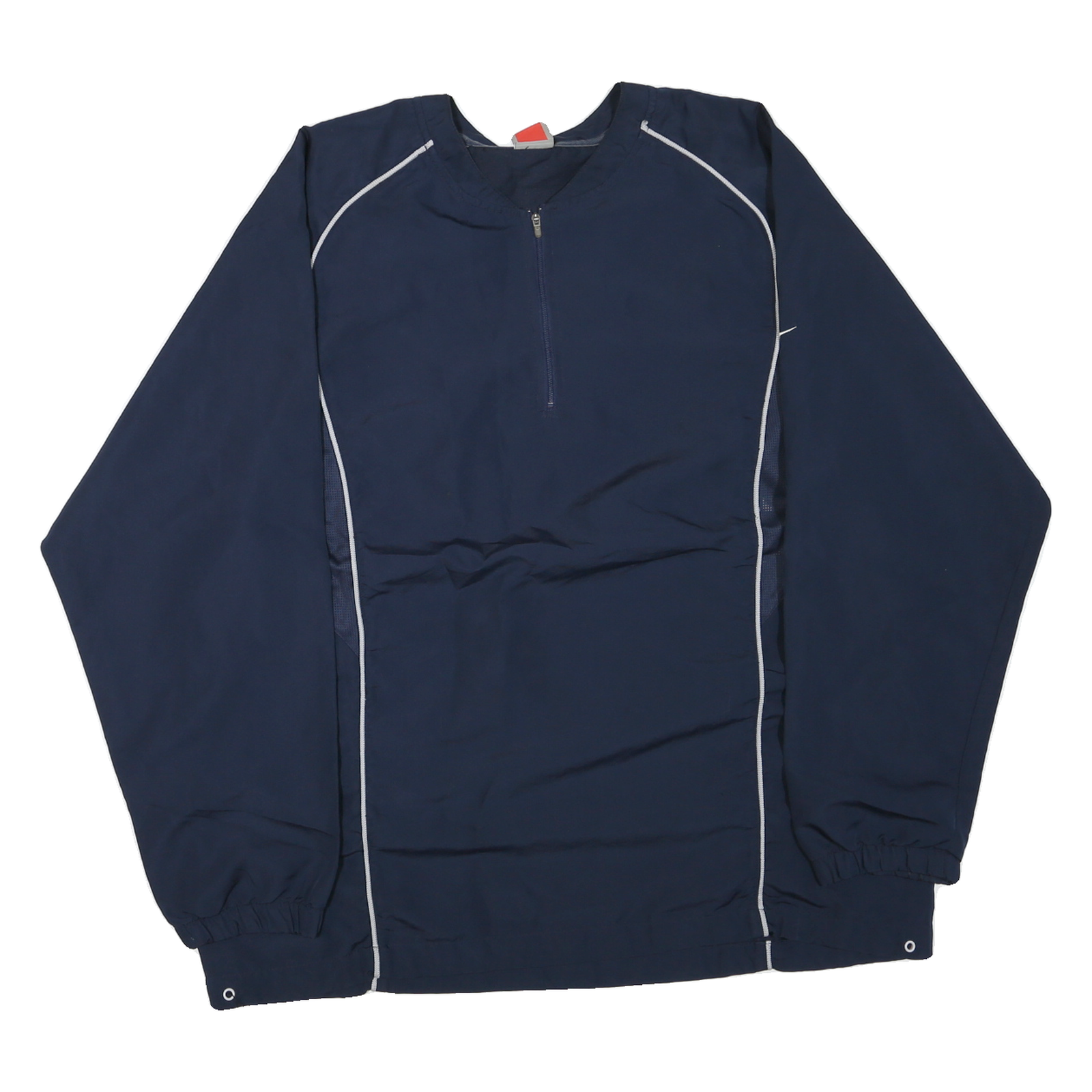 NIKE Mens Blue Half Zip L Polyester Blend Sweatshirt Sports Training Refurbished - N/A refurbished available on Cerqular