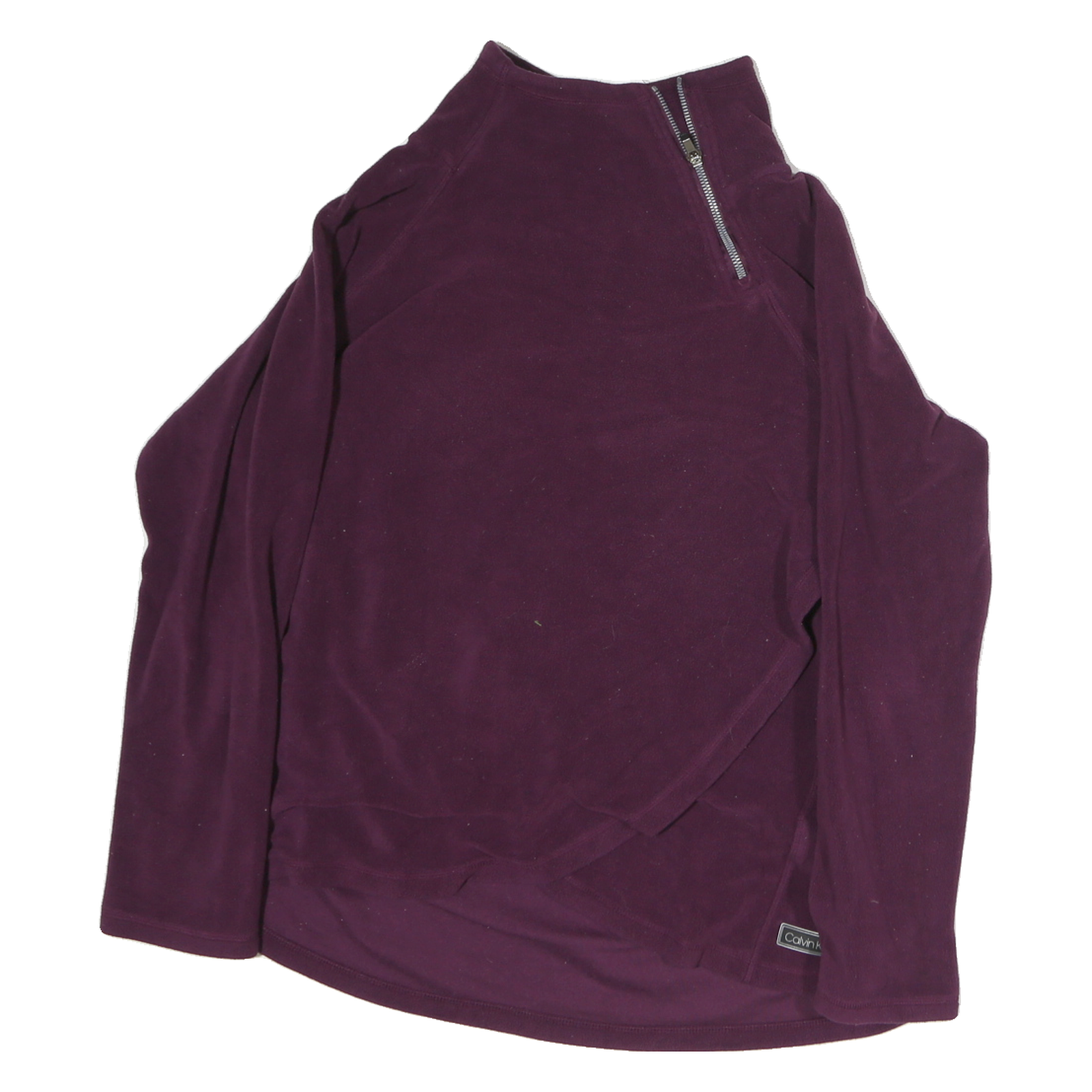 CALVIN KLEIN Womens Purple Plain Pullover Jumper Crew Neck Basic Knit L Casual Refurbished - N/A refurbished available on Cerqular
