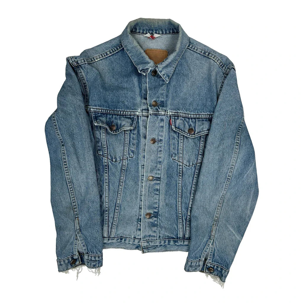 Levis Denim Jacket - Small Blue Denim Refurbished - Thrifted (note: this is a term often used to describe second- refurbished available on Cerqular