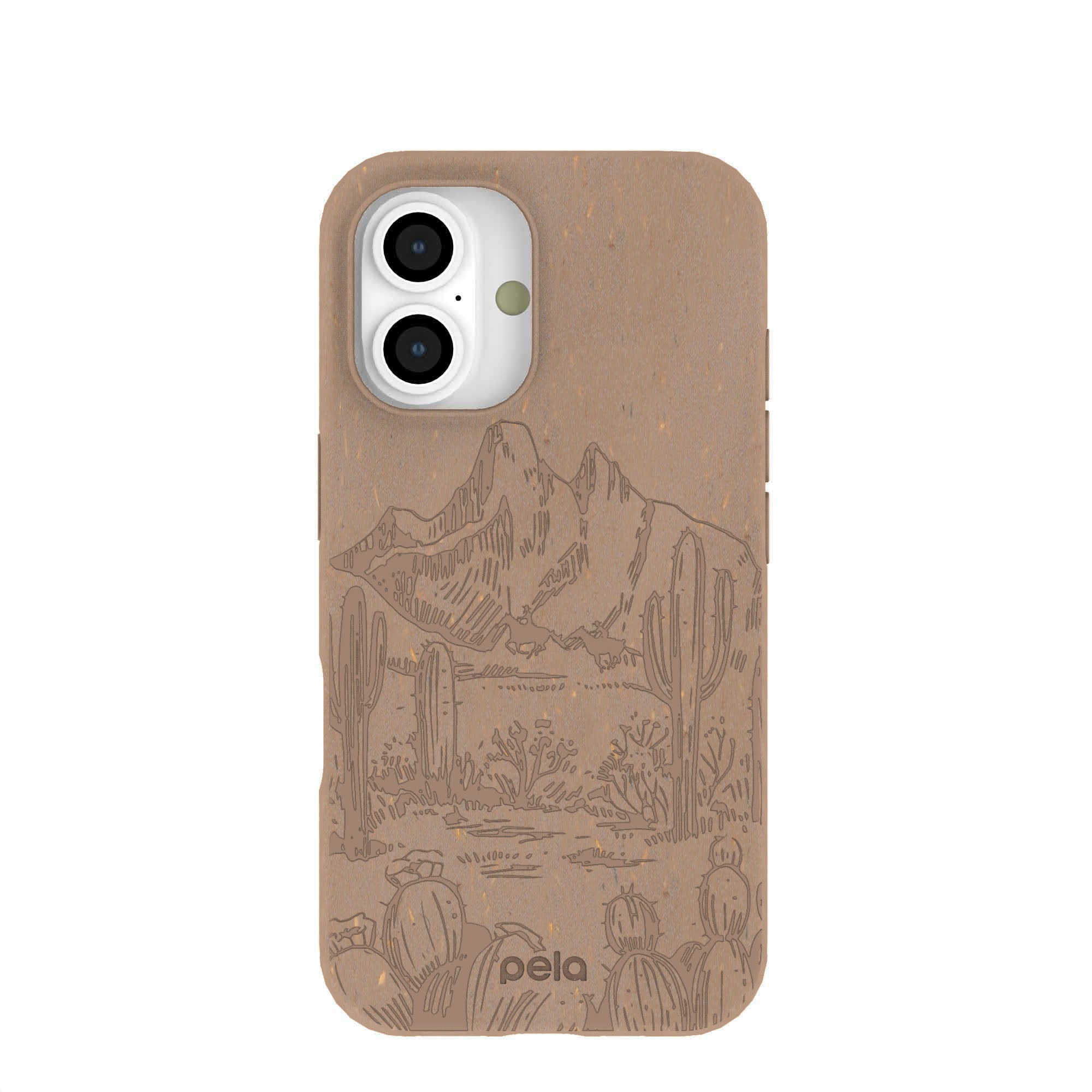 Chocolate Brown Desert Run iPhone 16 Case Refurbished - Pela Case refurbished available on Cerqular