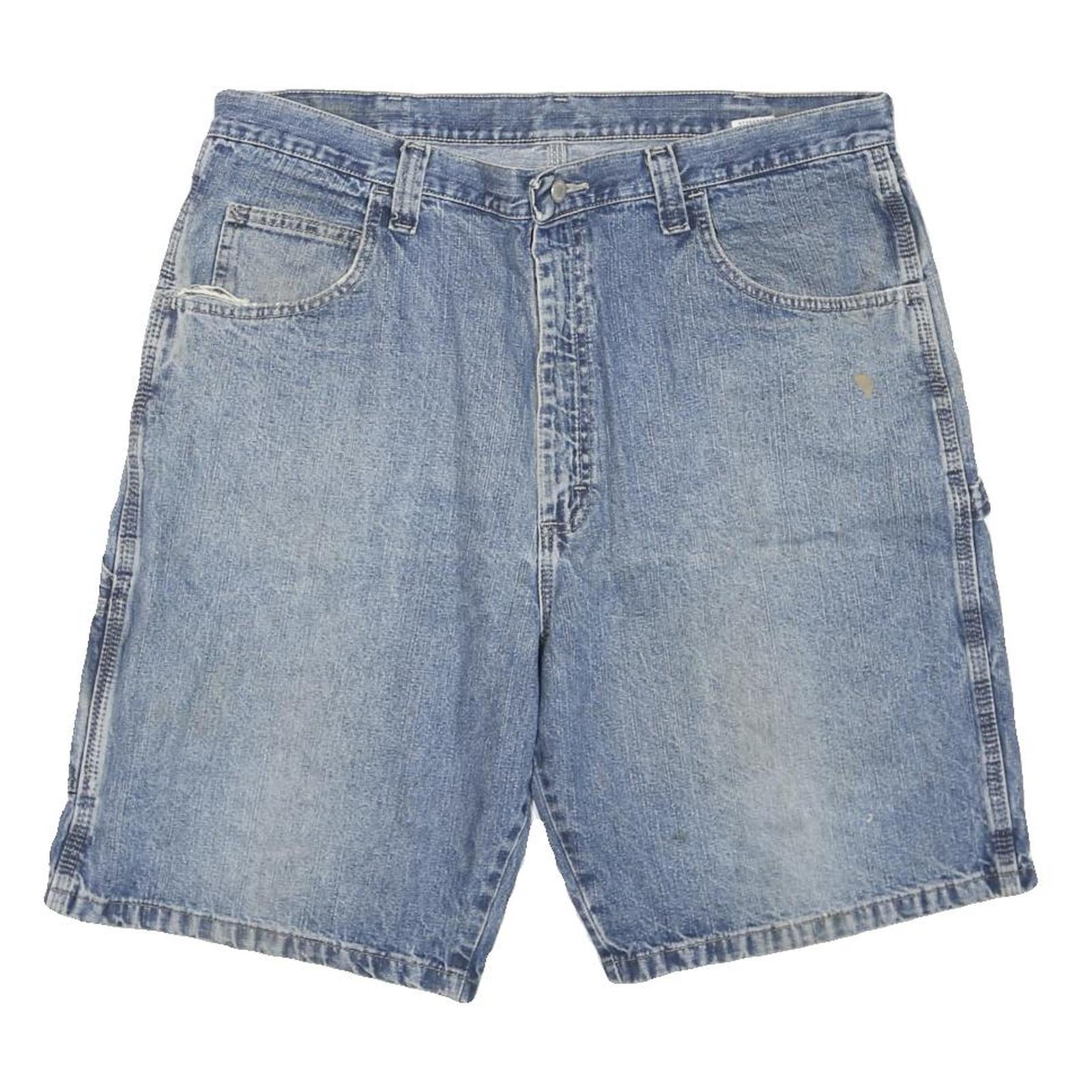 WRANGLER Mens Shorts Blue Denim XL W38 Casual Cotton Blend Relaxed Fit Refurbished - N/A refurbished available on Cerqular