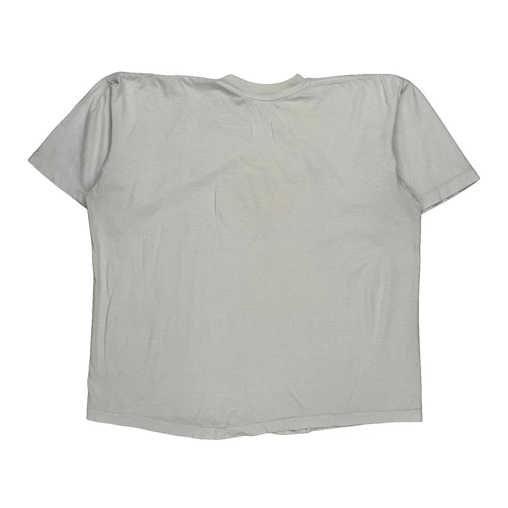 Hard Rock Cafe Graphic T-Shirt - Large White Cotton Refurbished - Thrifted (note: this is a term often used to describe second- refurbished available on Cerqular