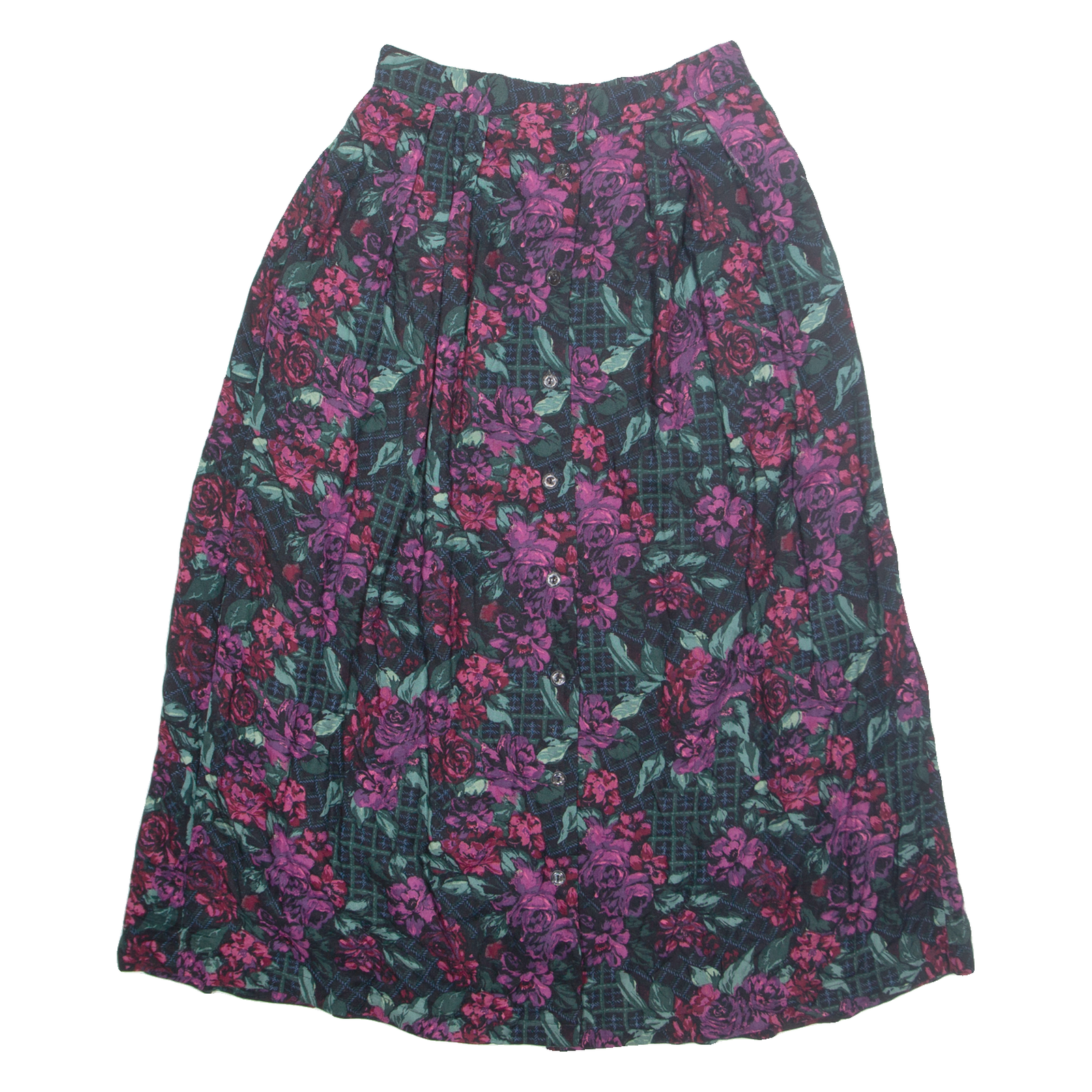 MAGGIE LAWRENCE Womens A-Line Skirt Pink Midi Floral M Refurbished - N/A refurbished available on Cerqular