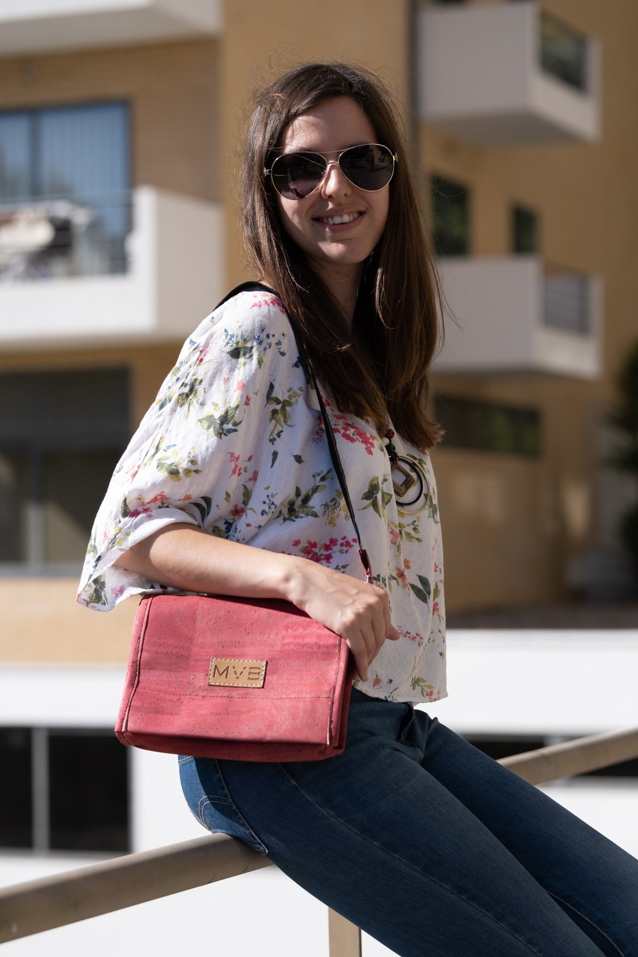 Night Vegan Crossbody Bag cherry cork | CHOOSE STRAP STYLE: MVB Strap Refurbished - My Vegan Bags refurbished available on Cerqular