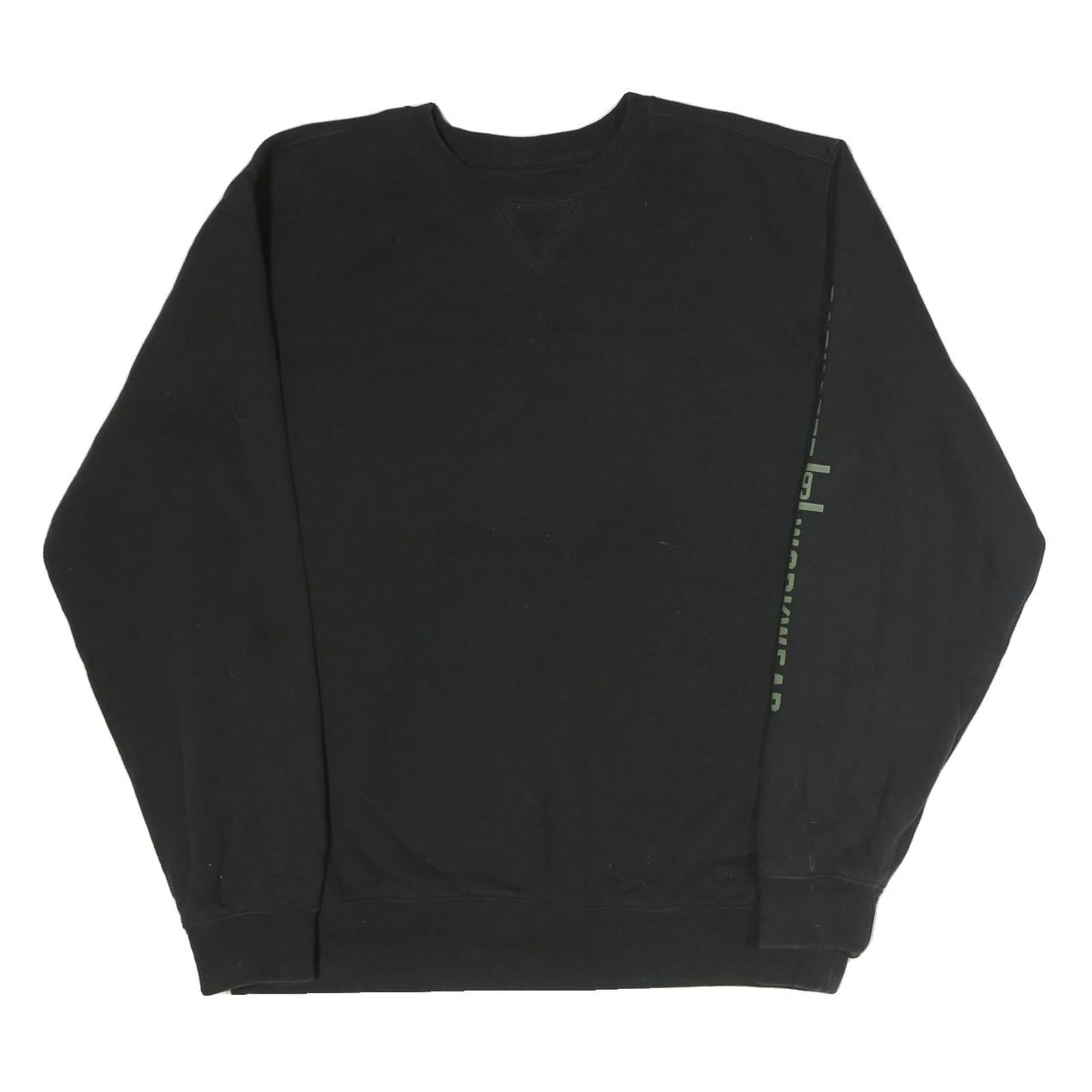 CARHARTT Mens Black Sweatshirt Crew Neck L Workwear Casual Cotton Pullover Refurbished - N/A refurbished available on Cerqular