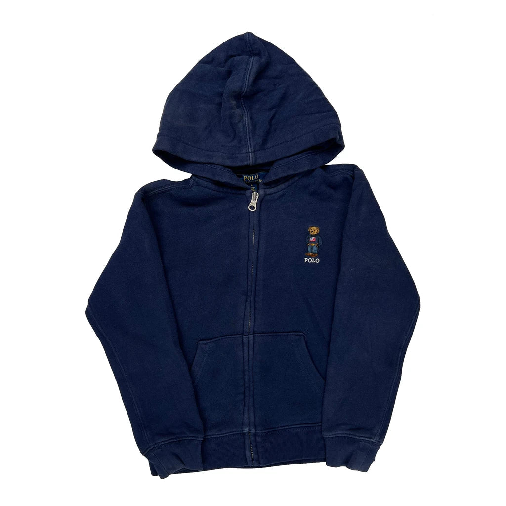Age 5 Polo By Ralph Lauren Hoodie - Small Blue Cotton Refurbished - Thrifted (note: this is a term often used to describe second- refurbished available on Cerqular