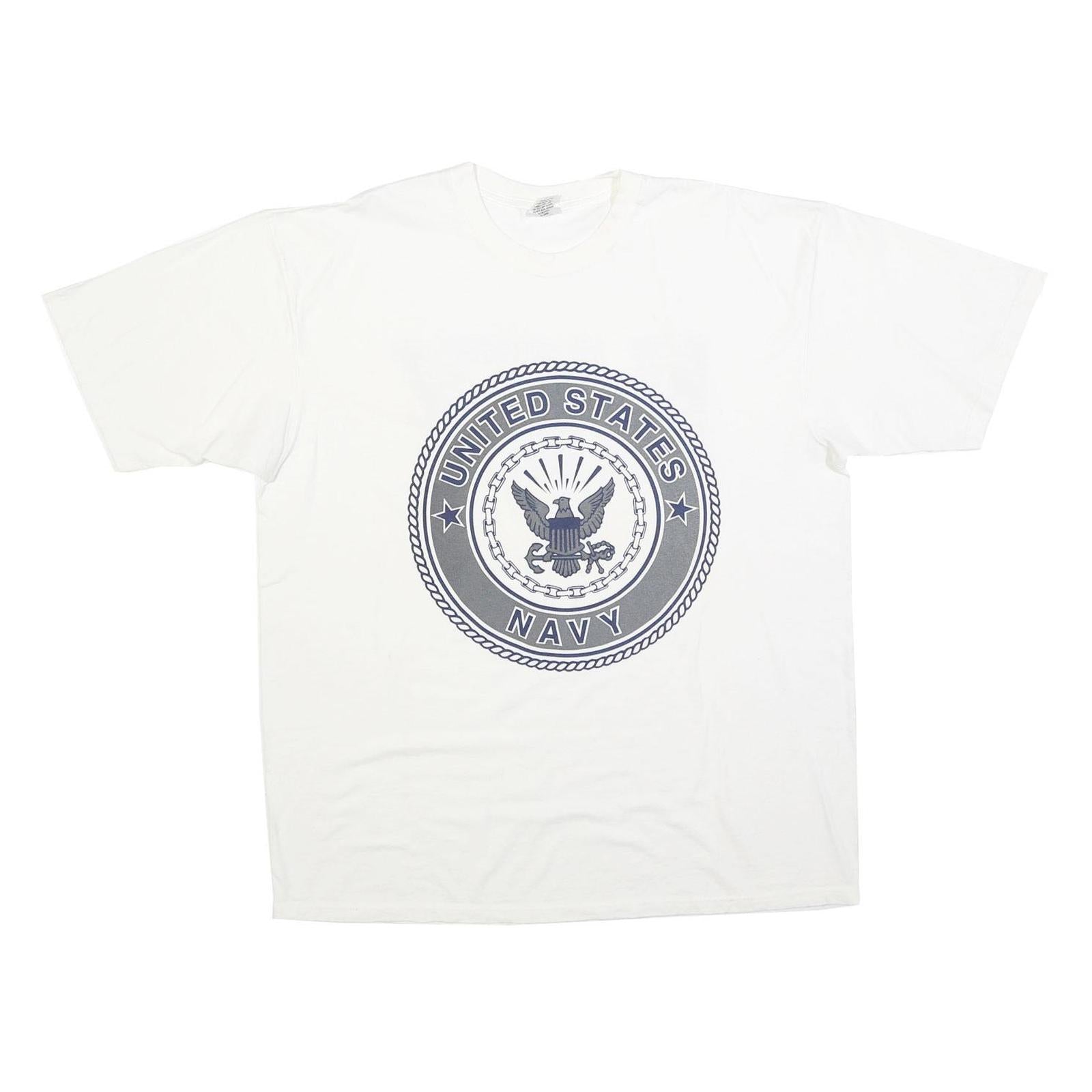 MJ SOFFE Mens White United States Navy Crew Neck Short Sleeve T-Shirt XL Graphic Refurbished - N/A refurbished available on Cerqular
