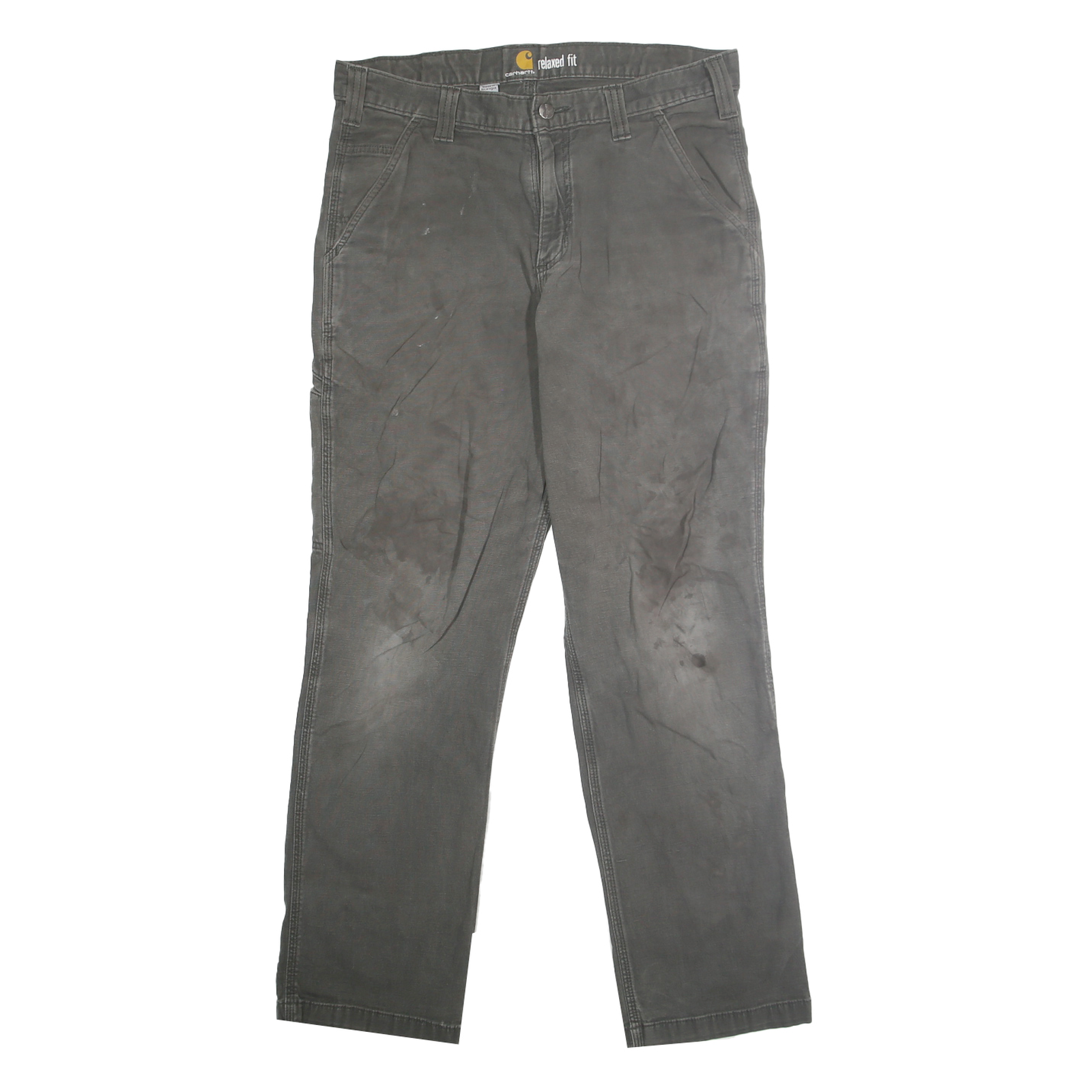 CARHARTT Mens Cotton Blend Relaxed Fit Black Trousers W32 L32 Workwear Utility Refurbished - N/A refurbished available on Cerqular