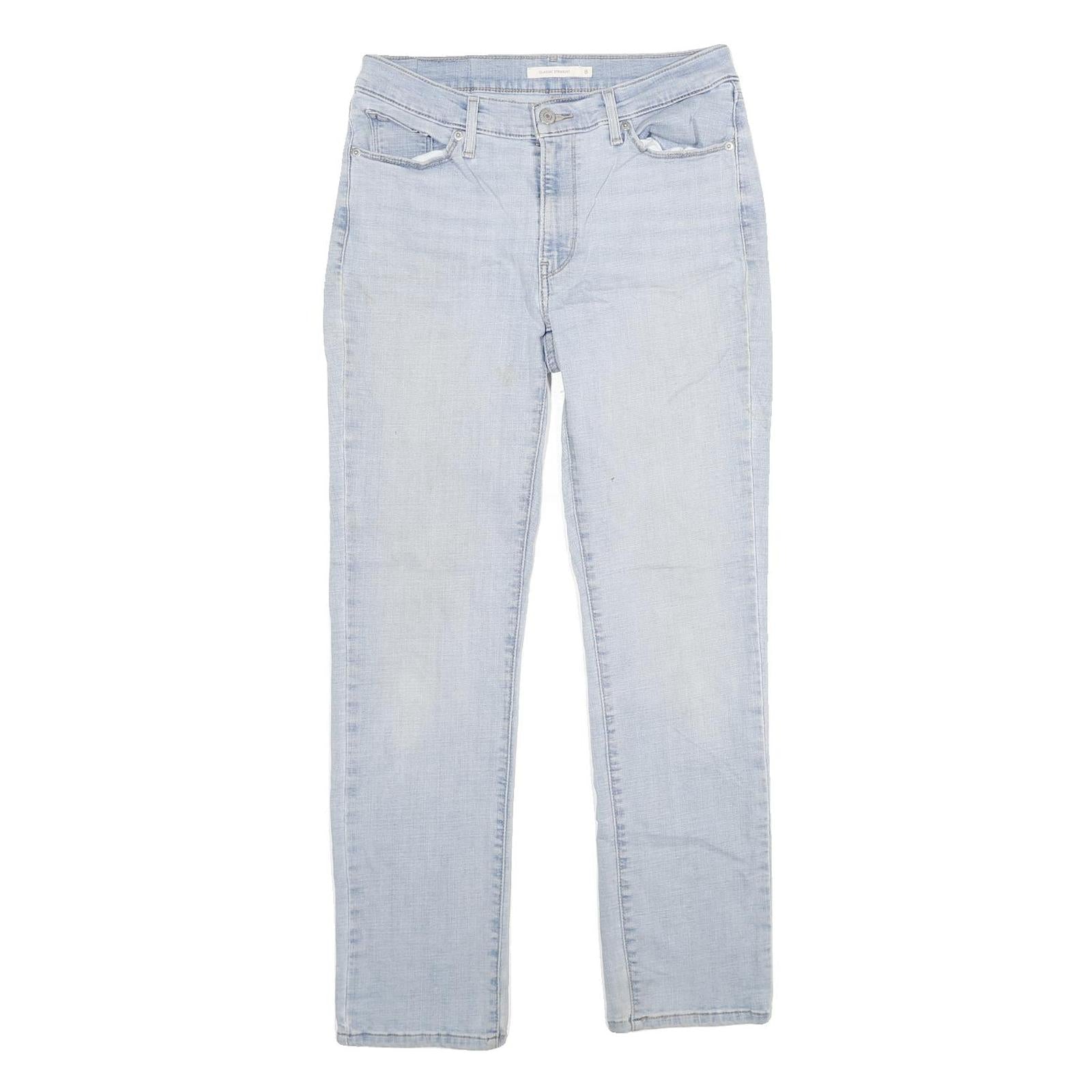 LEVI'S Classic Straight Womens Jeans Blue Cotton Blend Classic Straight Denim Refurbished - N/A refurbished available on Cerqular