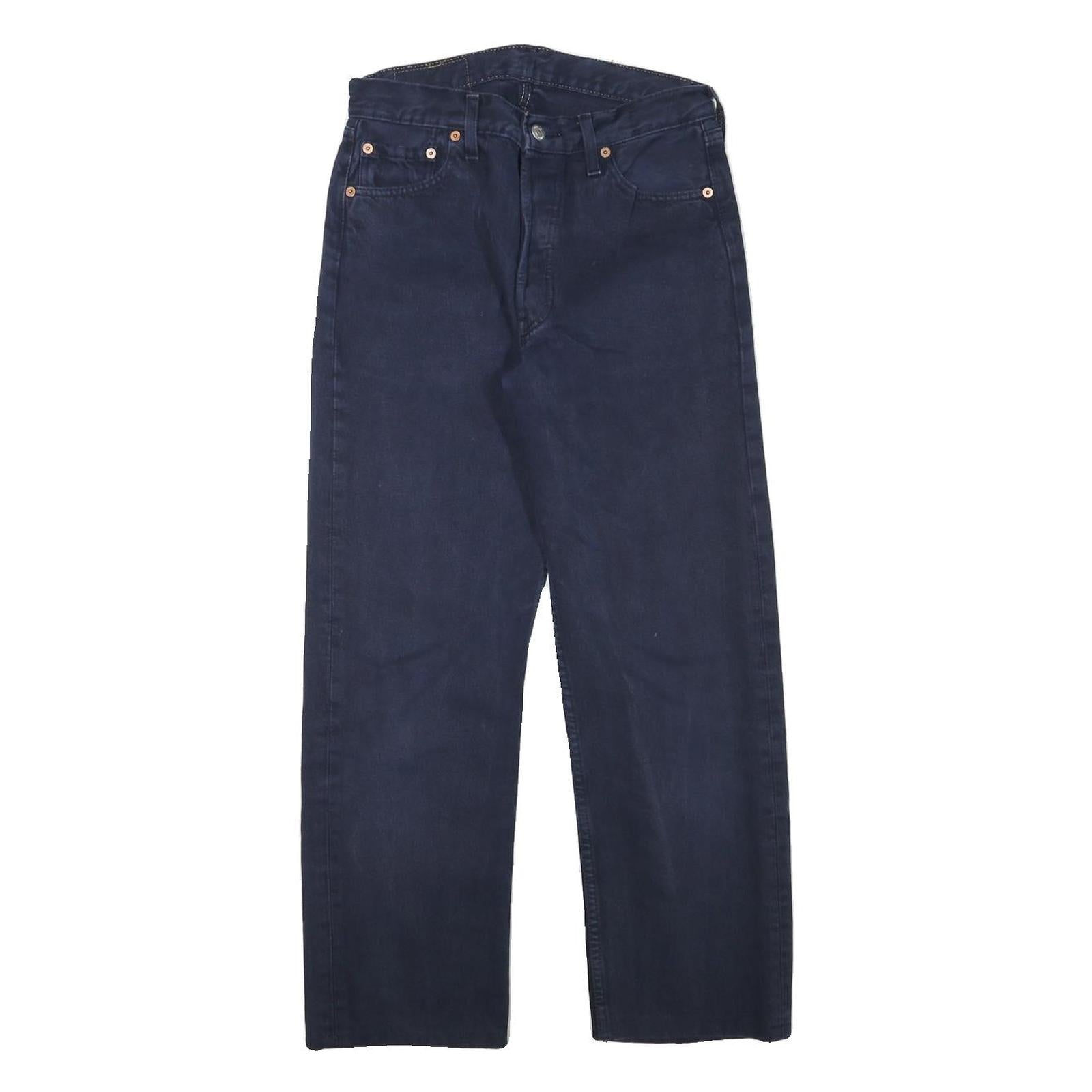 LEVI'S Mens Jeans Blue Regular Straight Denim Raw W28 L27 Classic Button Fly Refurbished - N/A refurbished available on Cerqular