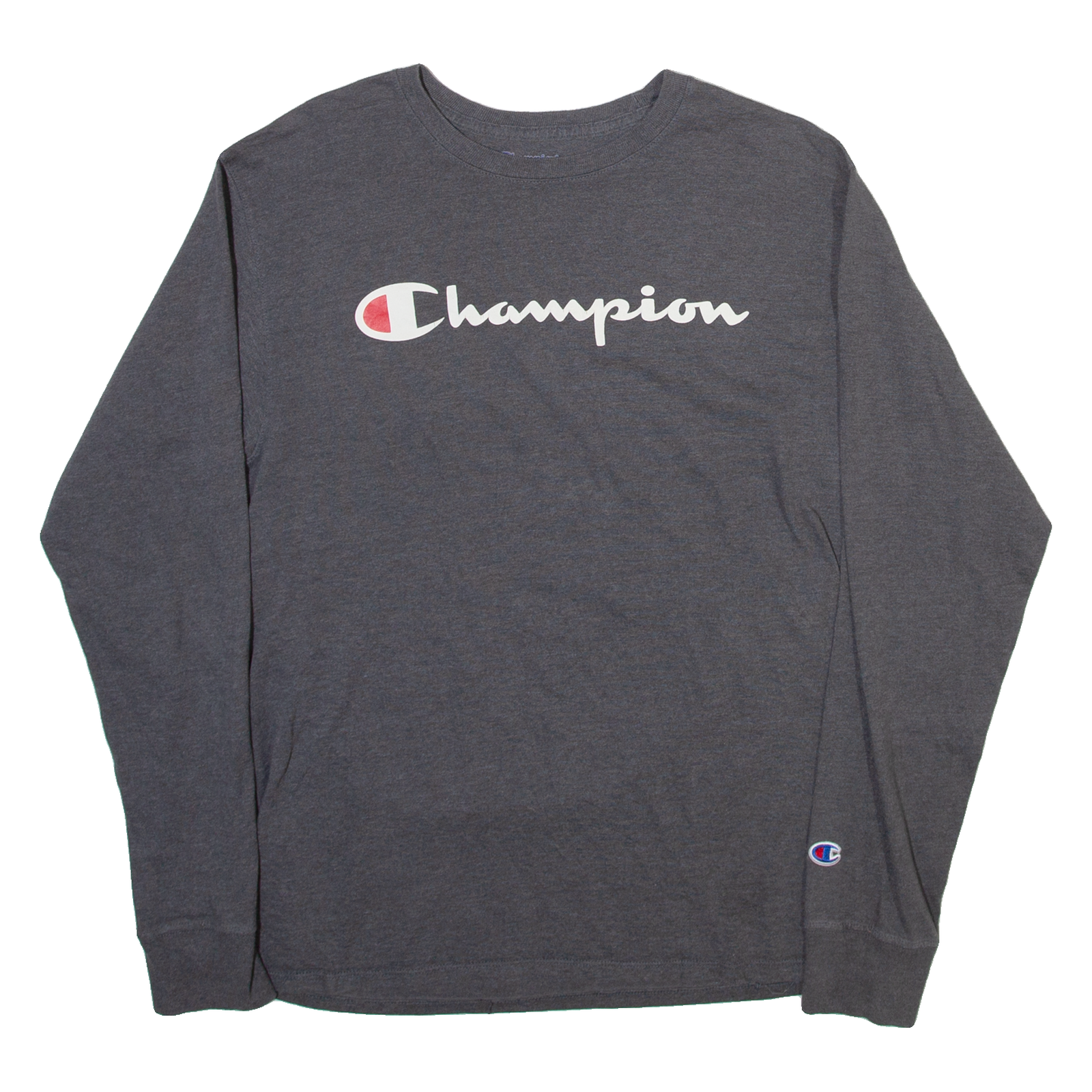 CHAMPION Mens T-Shirt Grey Long Sleeve M Refurbished - N/A refurbished available on Cerqular